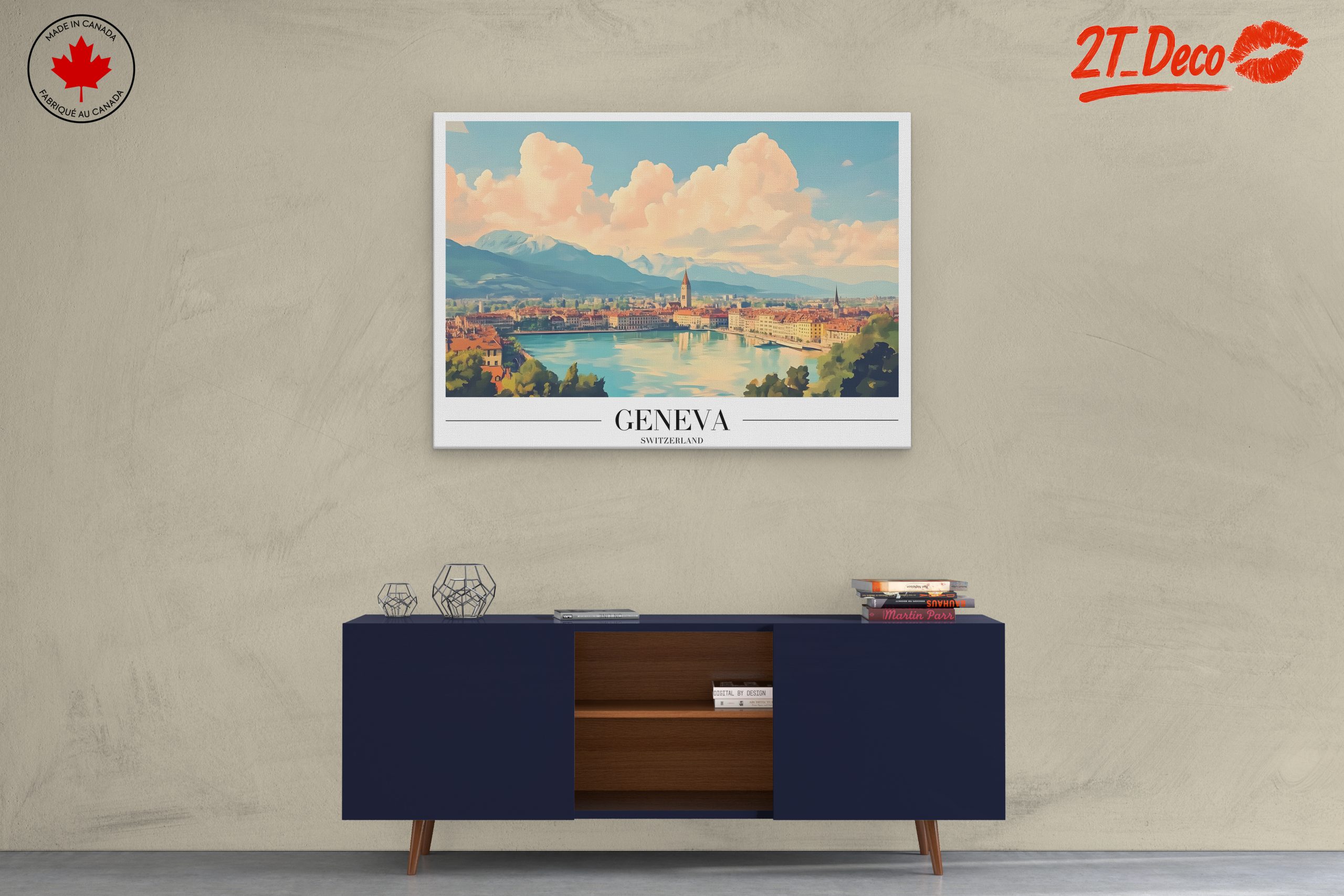 Beautiful Geneva Cityscape Art - Image 3
