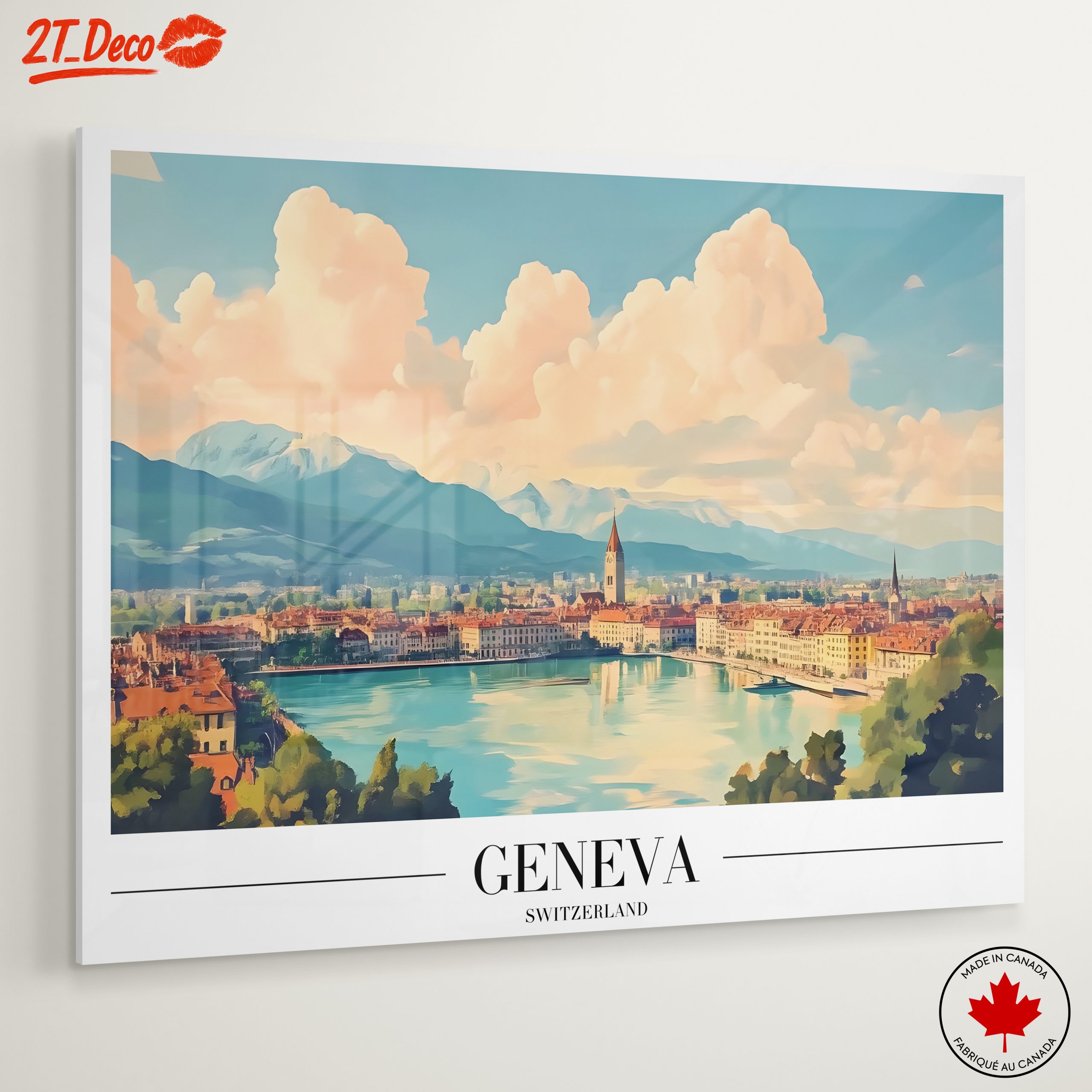 Beautiful Geneva Cityscape Art - Image 6