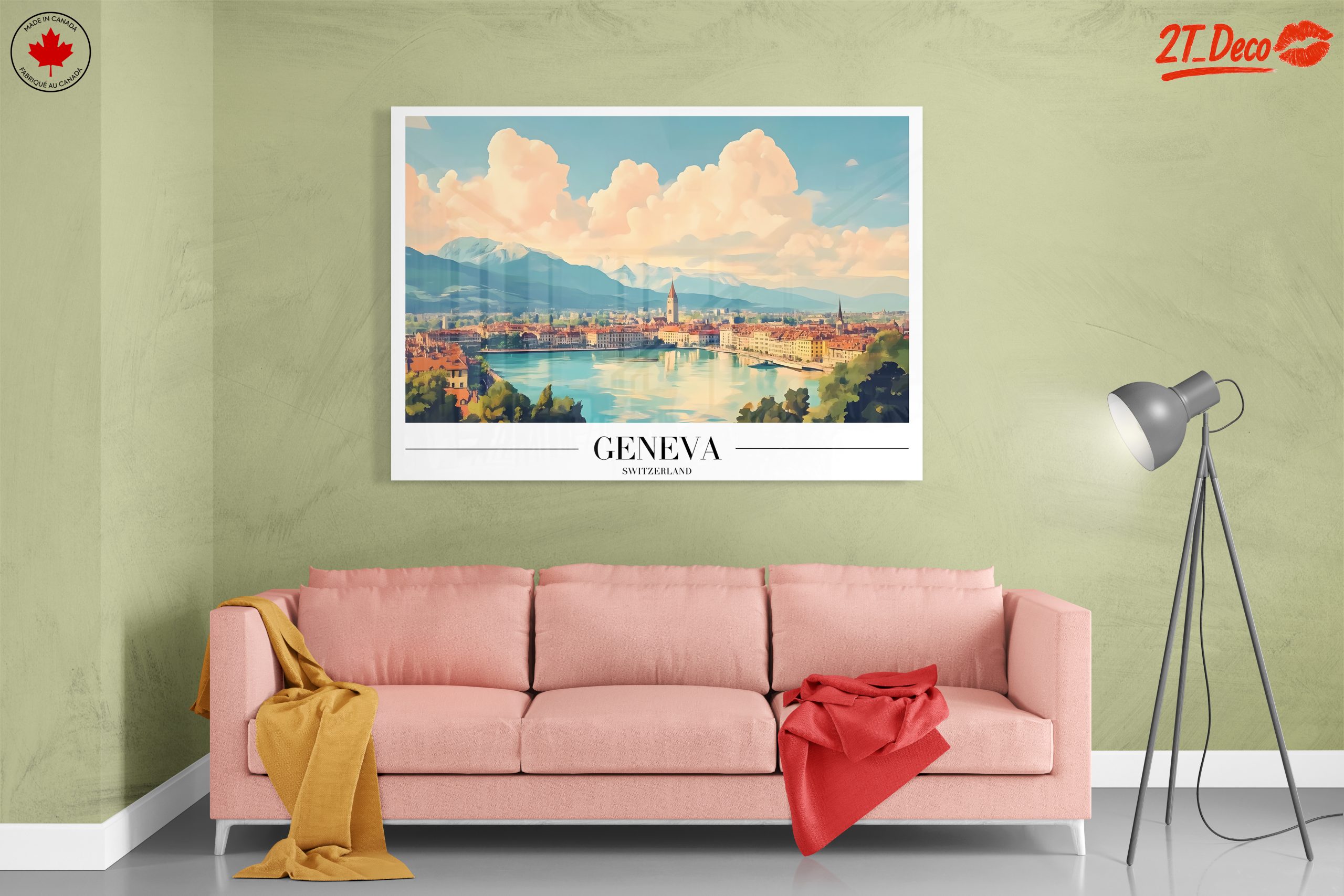 Beautiful Geneva Cityscape Art - Image 7