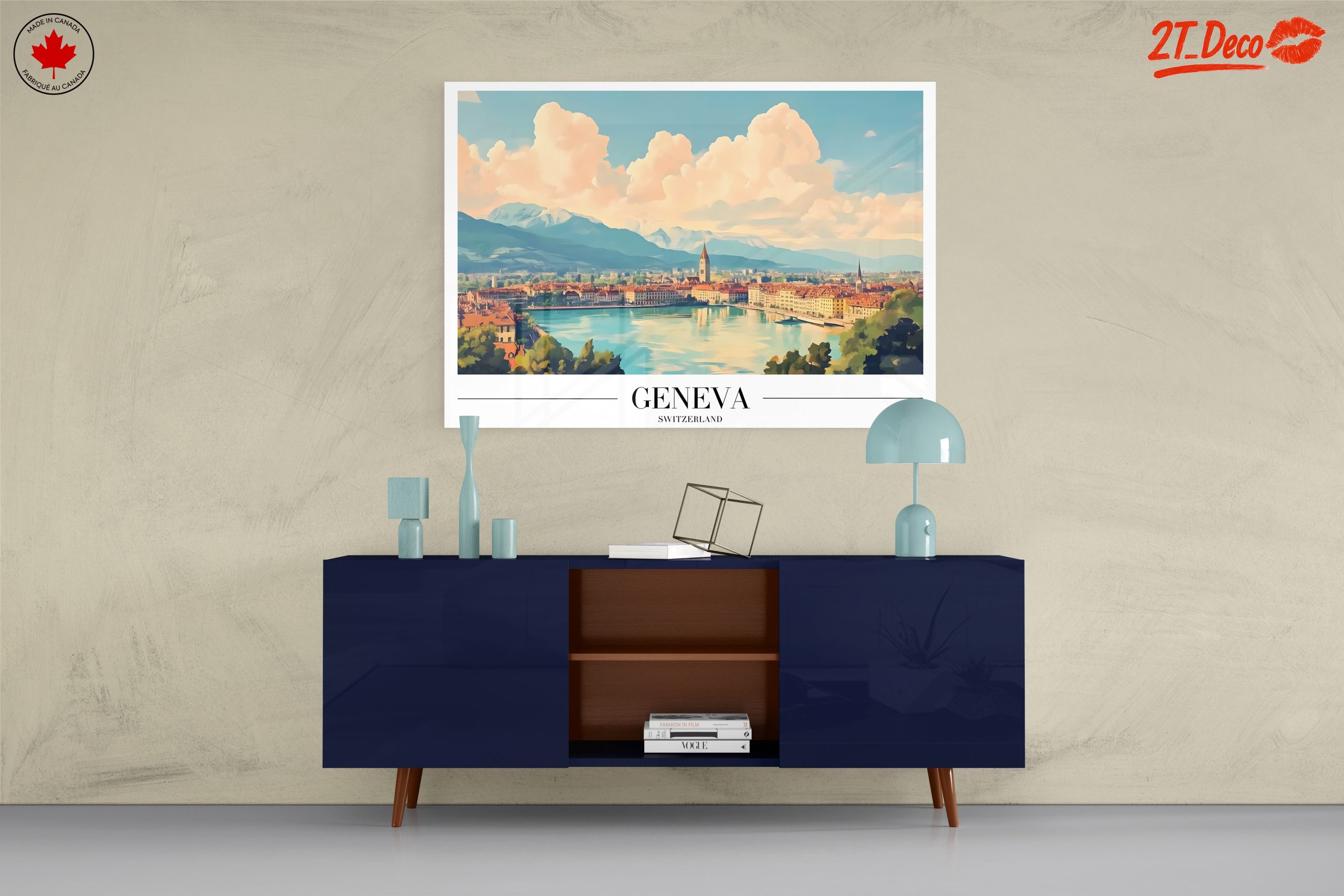 Beautiful Geneva Cityscape Art - Image 8