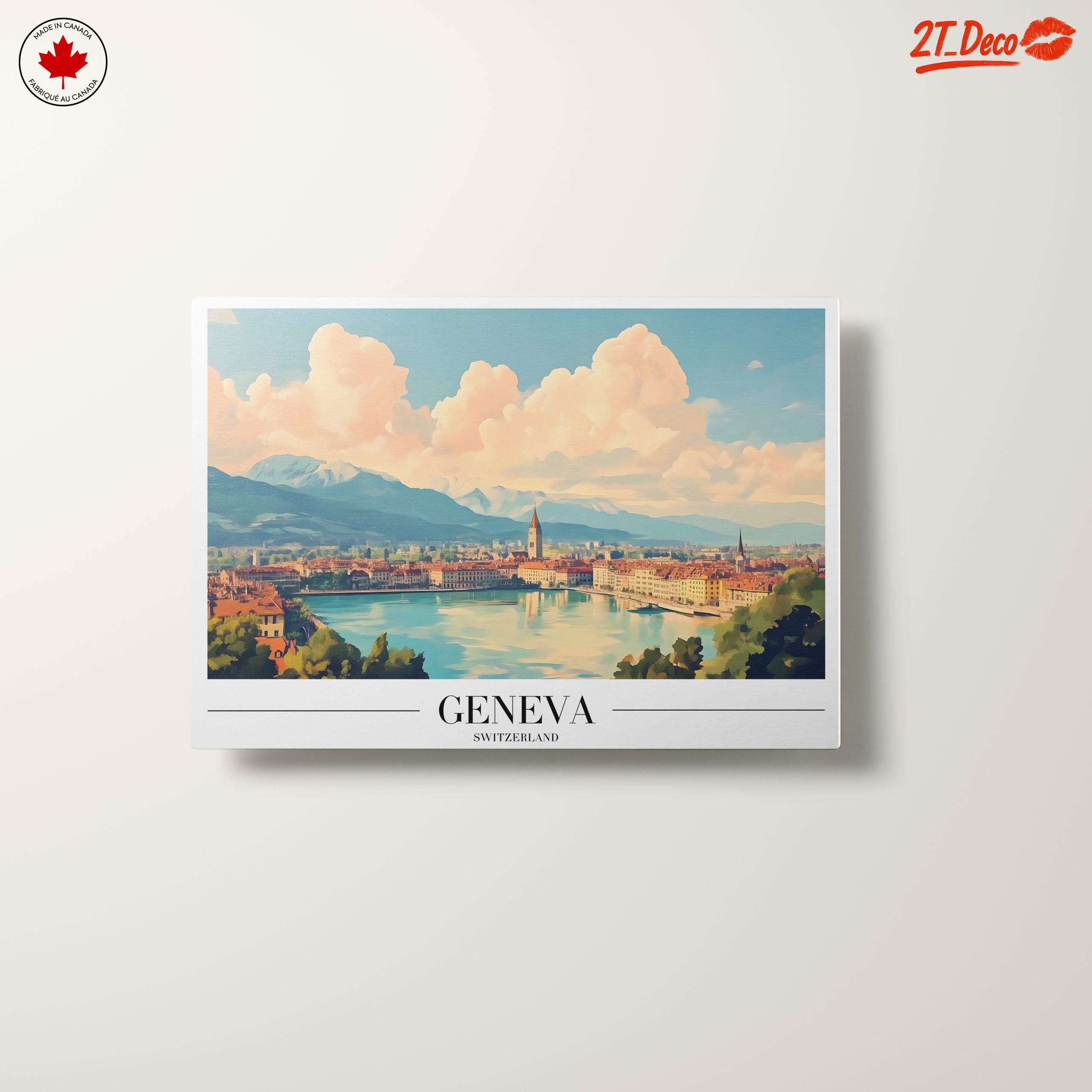 Beautiful Geneva Cityscape Art - Image 10