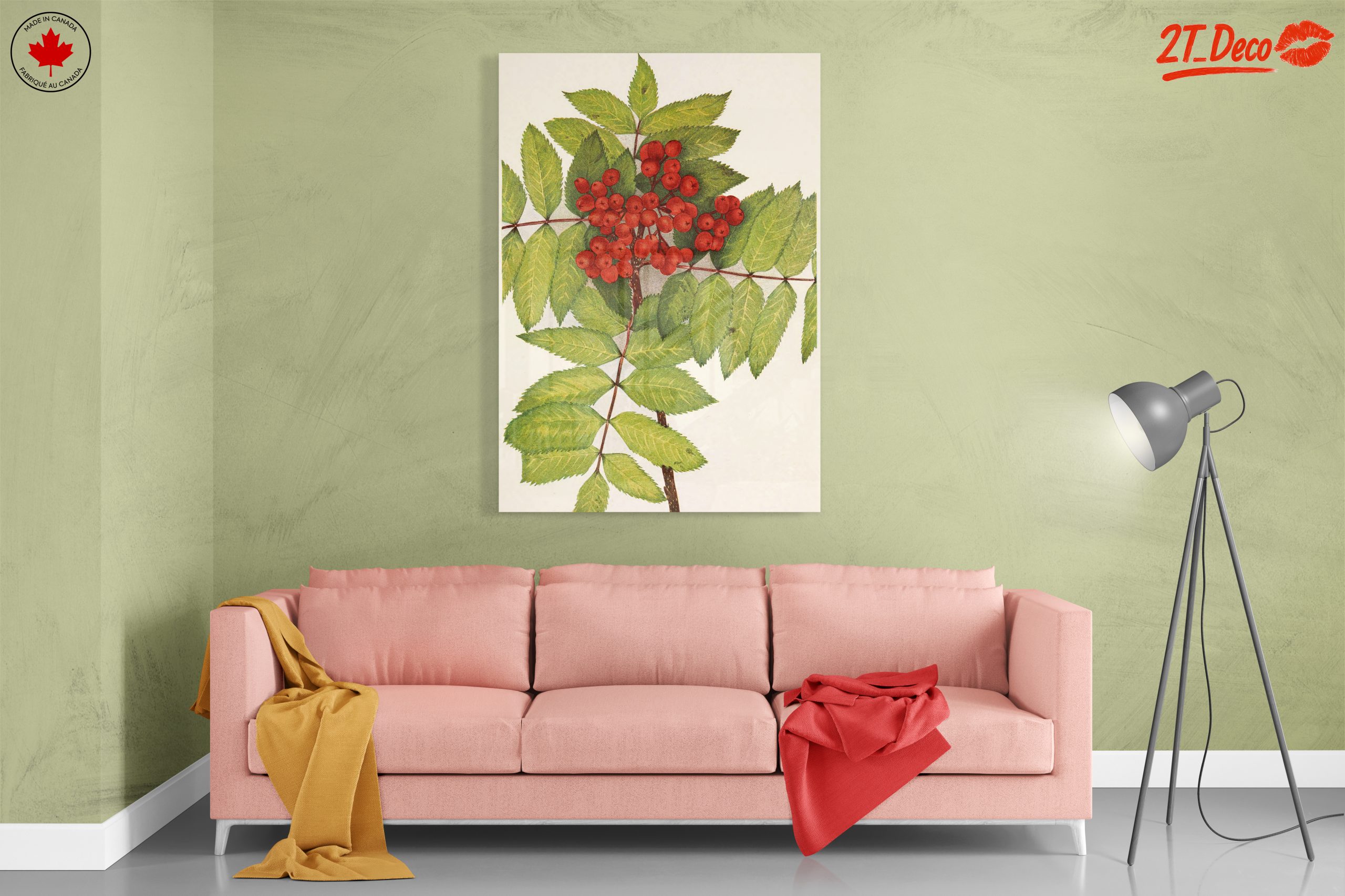 Vibrant Botanical Illustration of Rowan Berries - Image 7