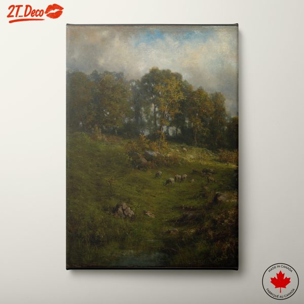 Serene Nature Landscape with Grazing Animals