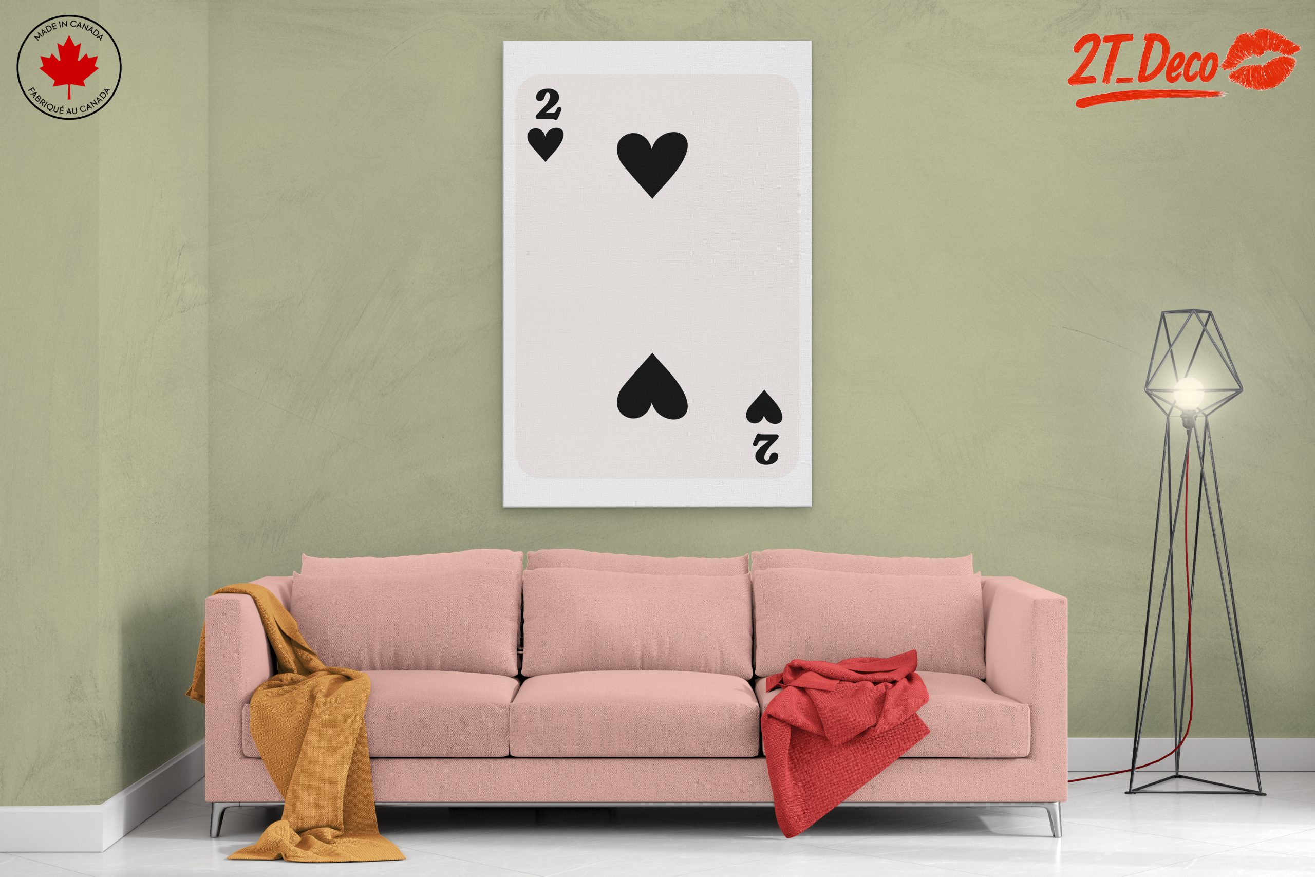 Stylized Playing Card Design Featuring Hearts - Image 2