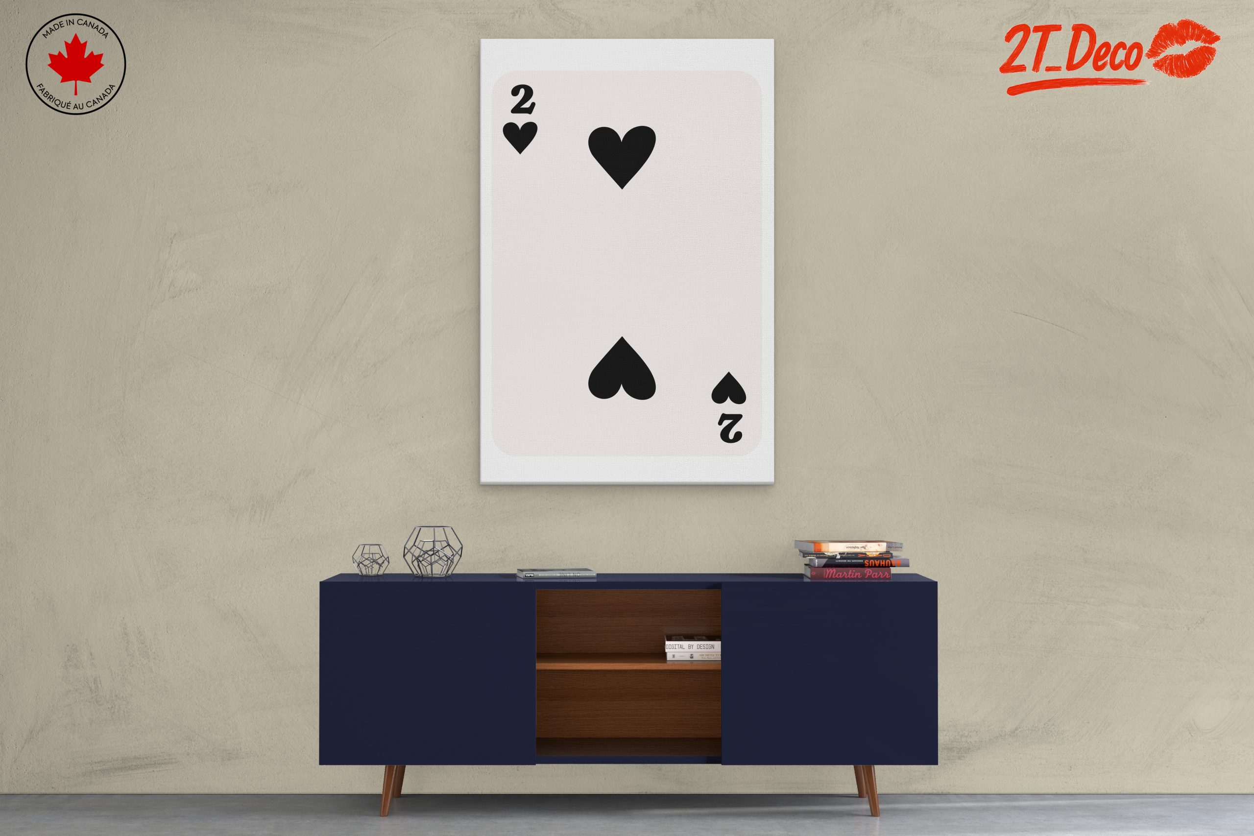 Stylized Playing Card Design Featuring Hearts - Image 3