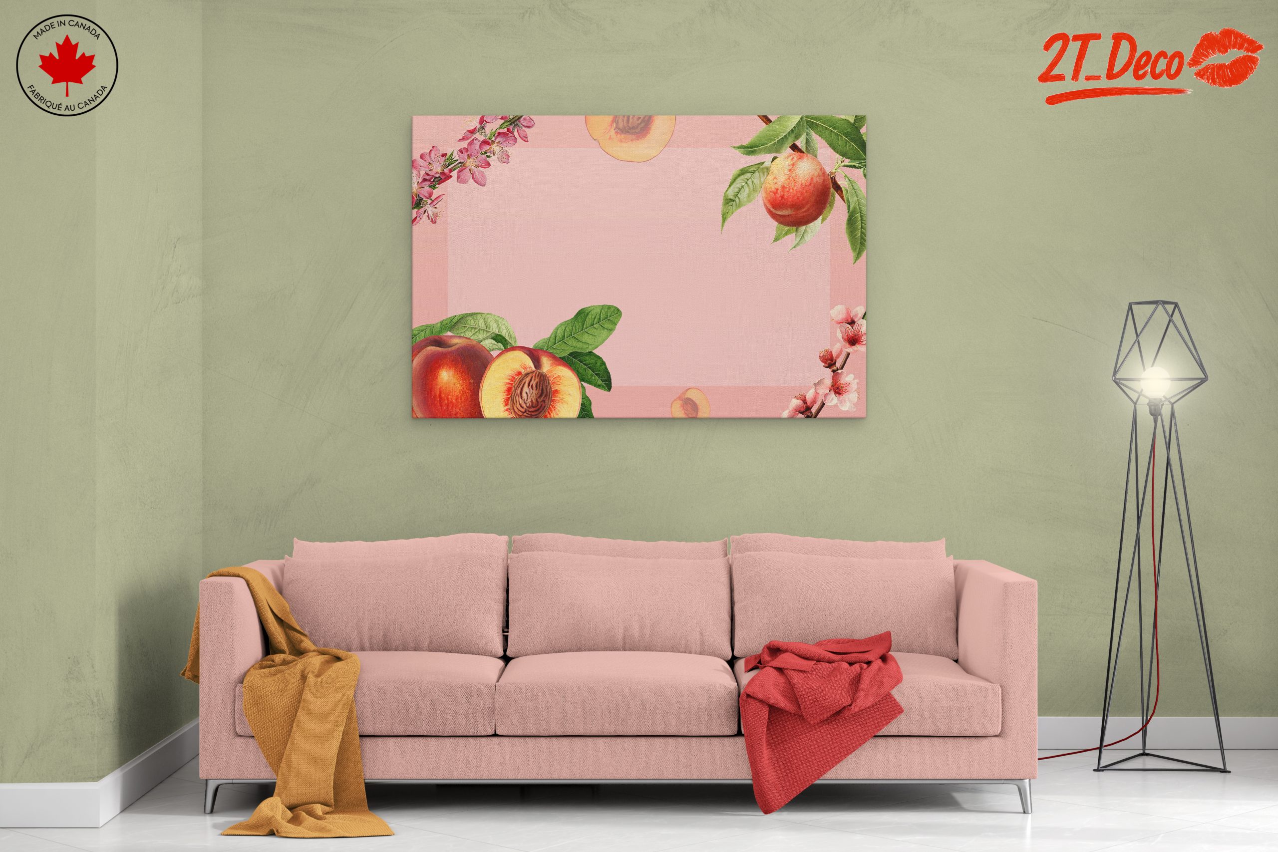 Peach Blossoms and Fruits Botanical Art - Image 2