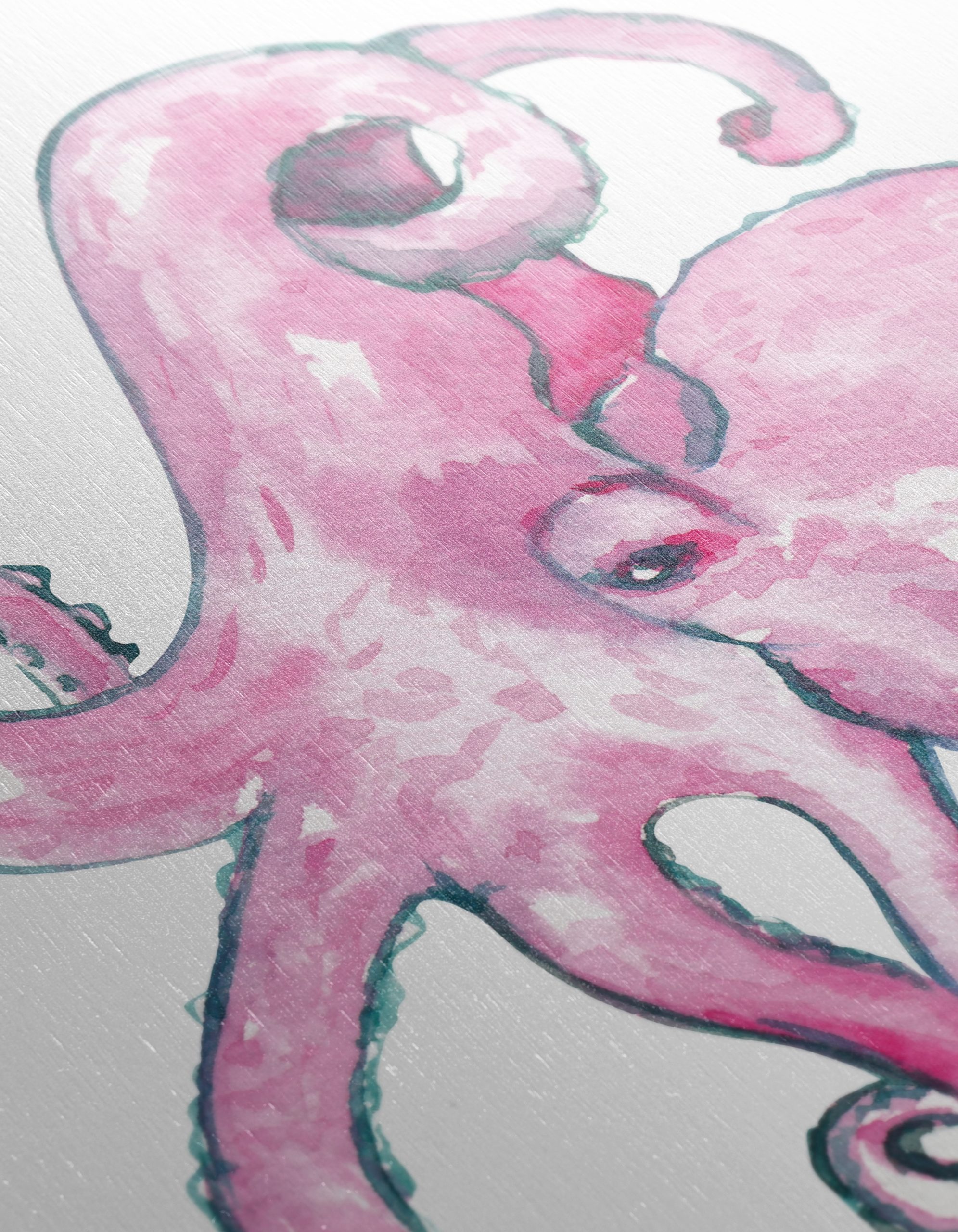 Abstract Pink Octopus Art - Image 12