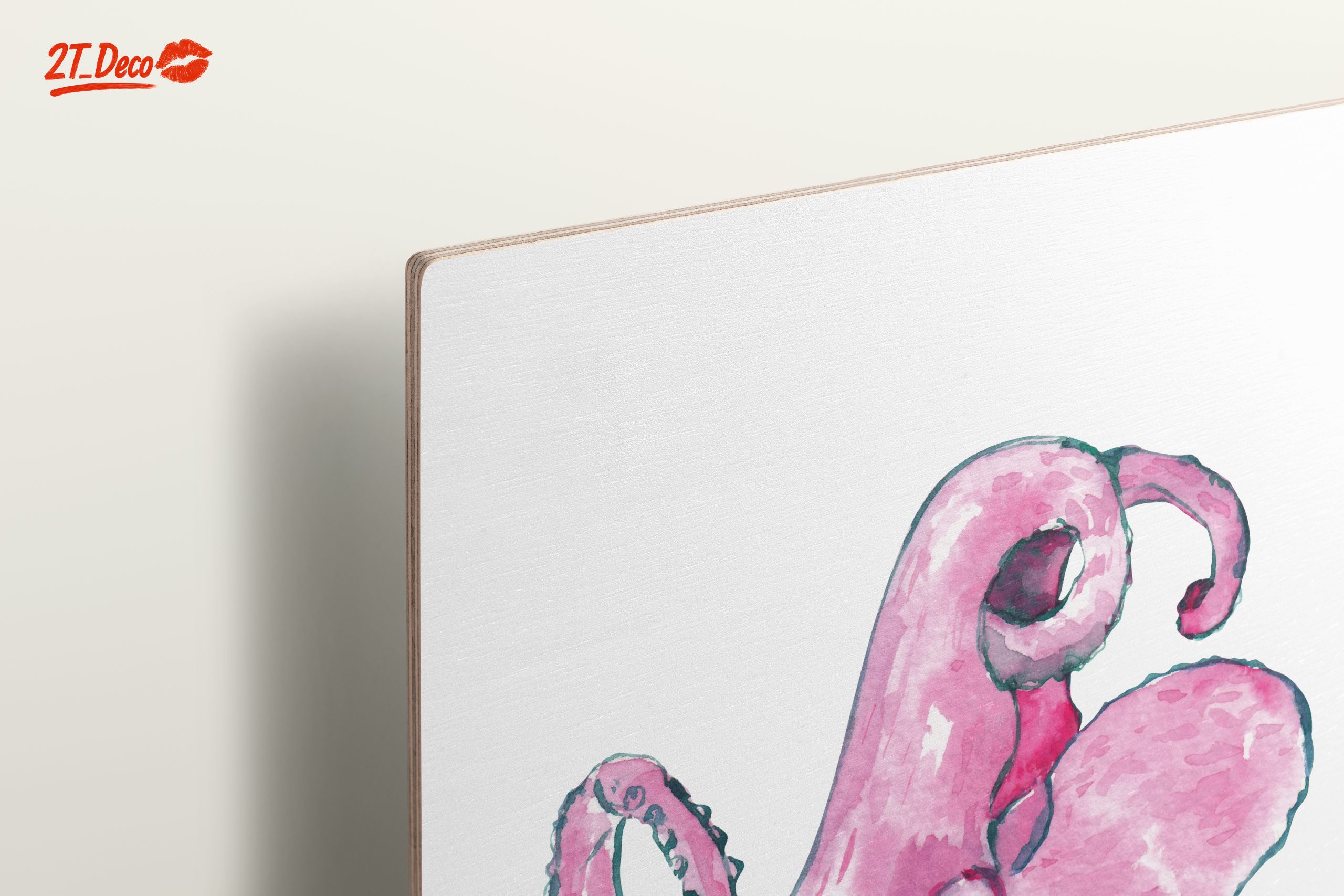 Abstract Pink Octopus Art - Image 15