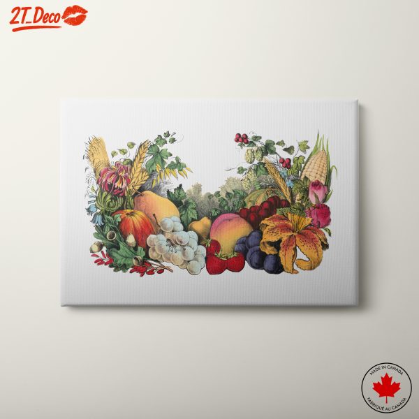 Vibrant Abstract Food Arrangement Art