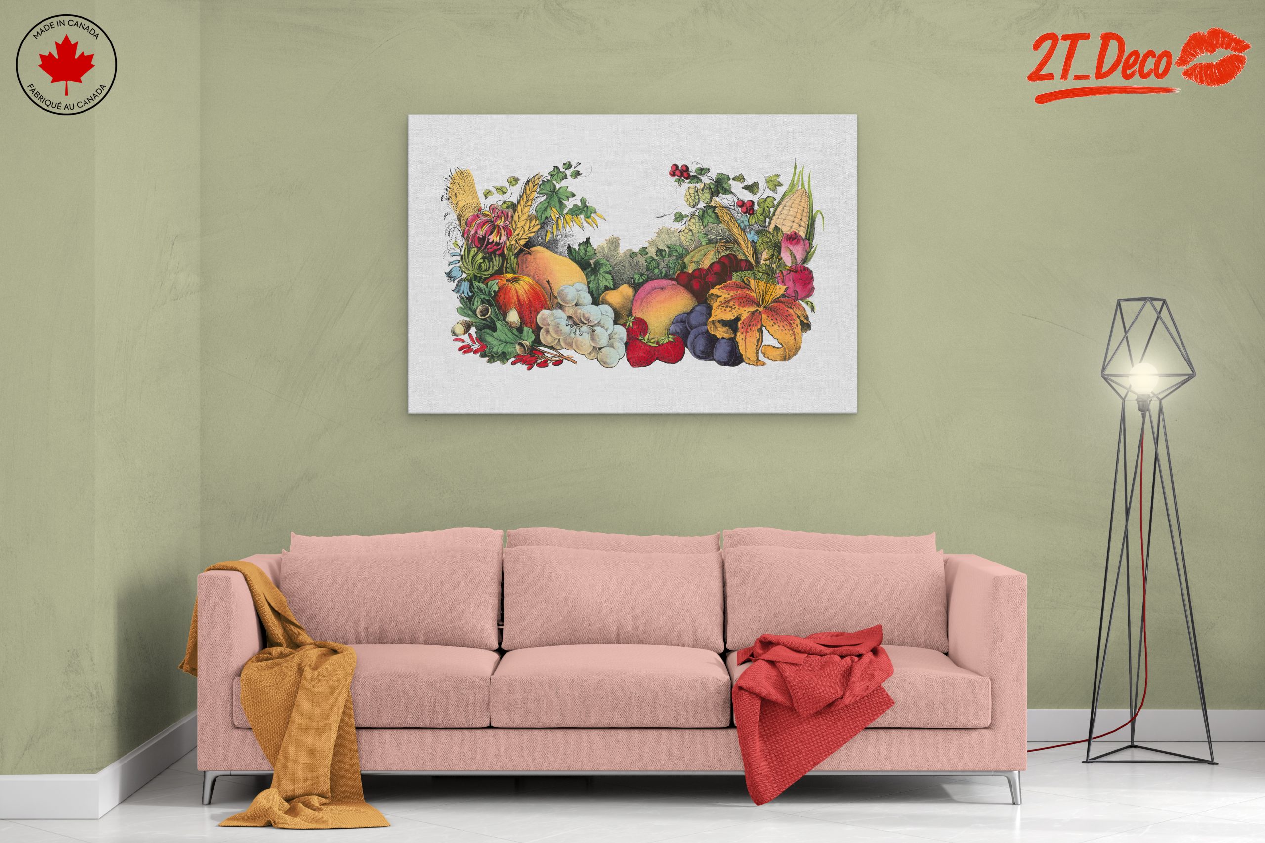 Vibrant Abstract Food Arrangement Art - Image 2