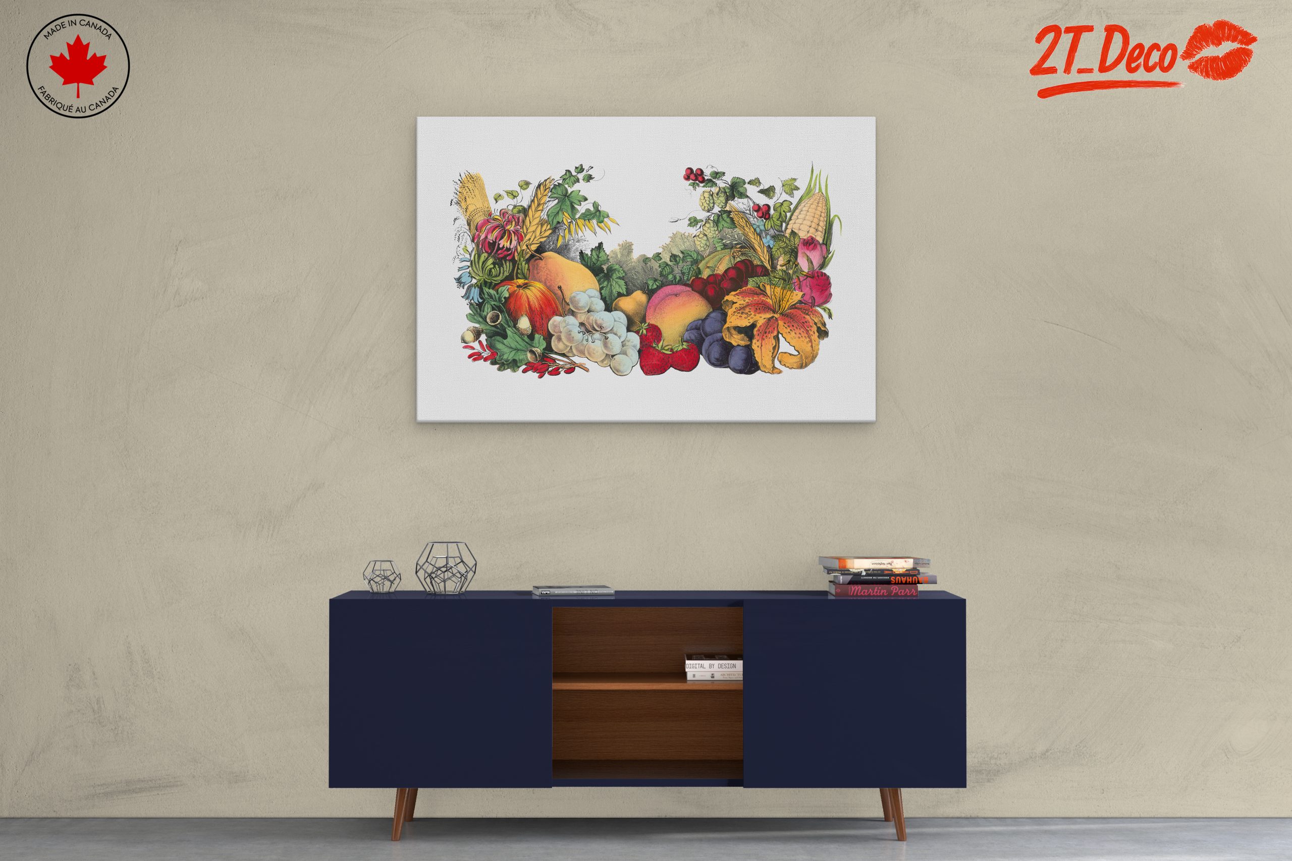 Vibrant Abstract Food Arrangement Art - Image 3