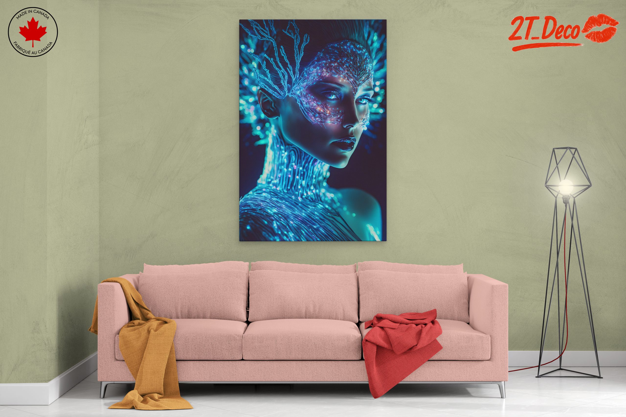 Glowing Character Portrait with Neon Elements - Image 2
