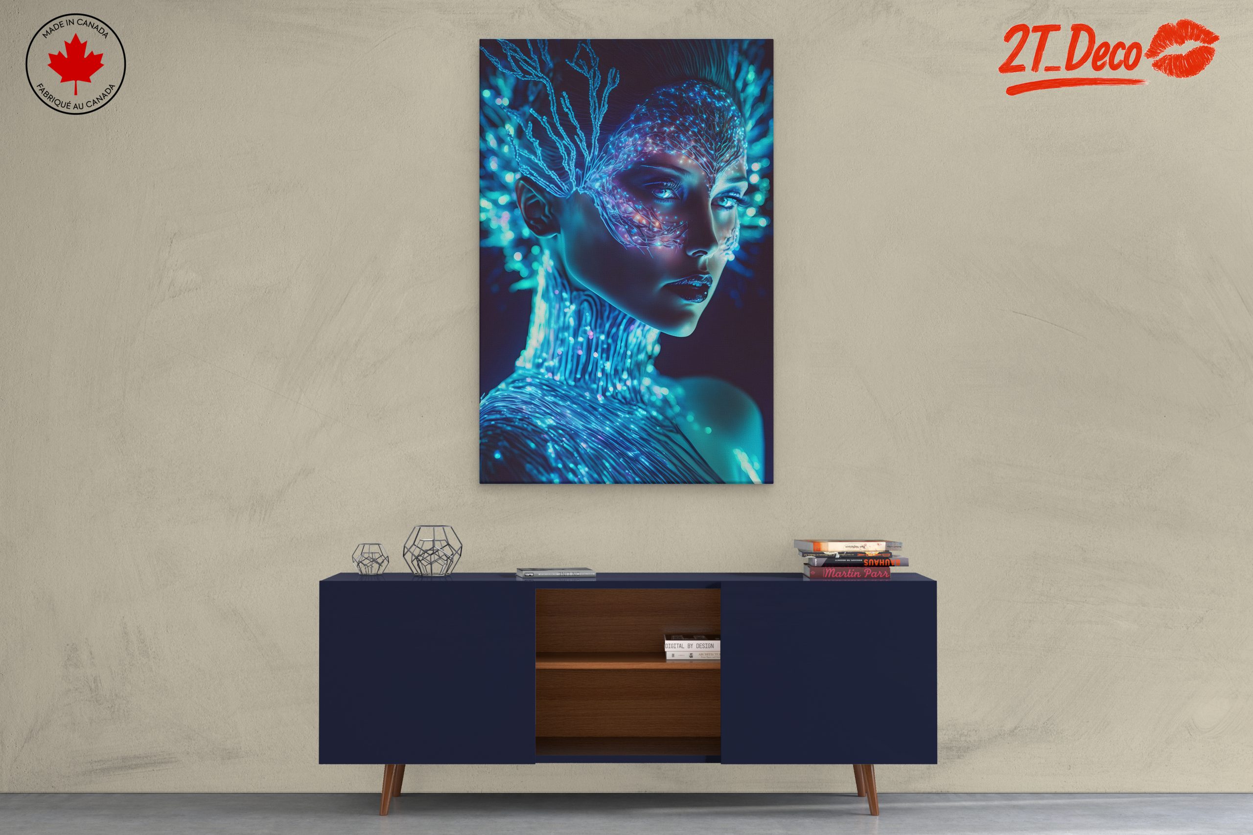 Glowing Character Portrait with Neon Elements - Image 3