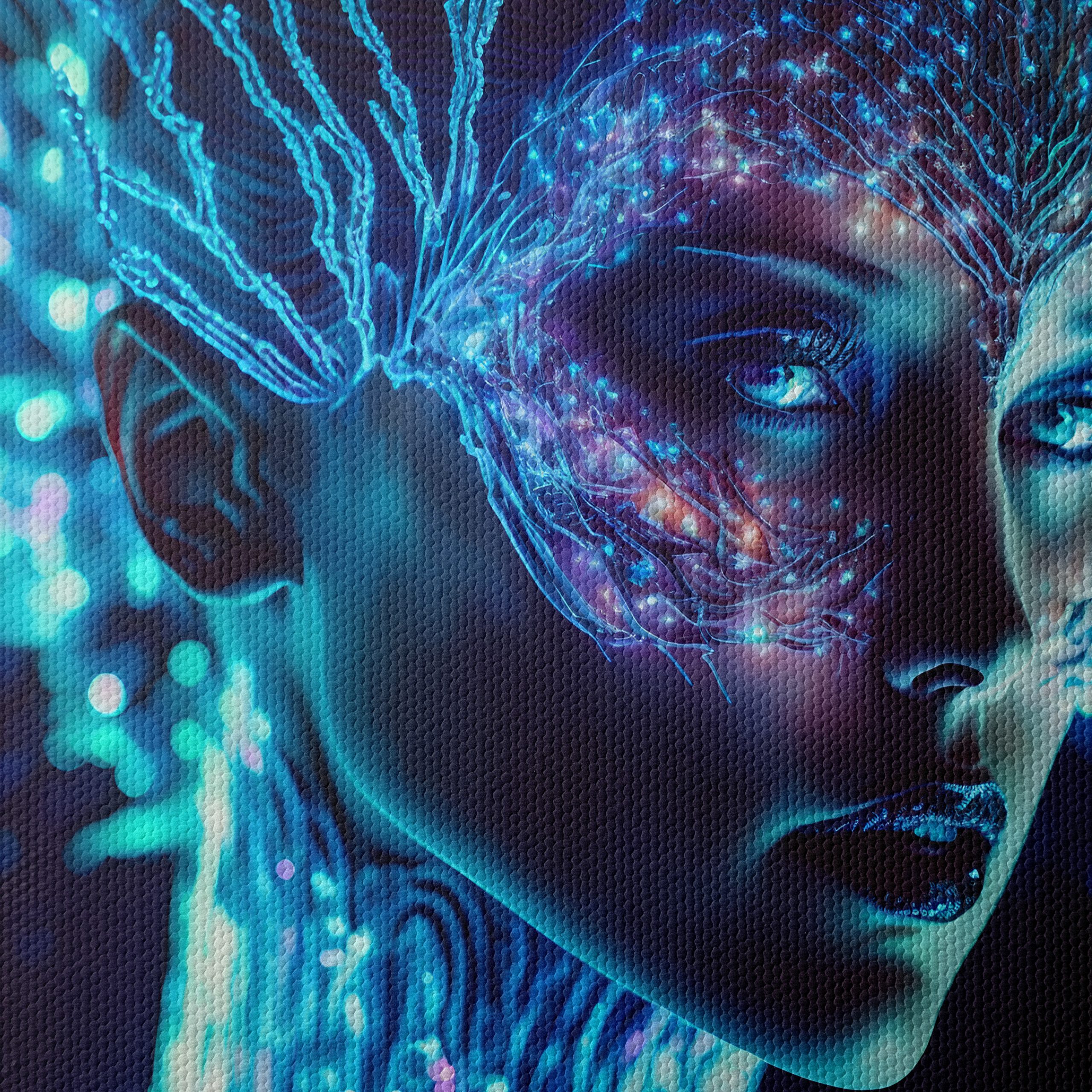 Glowing Character Portrait with Neon Elements - Image 4