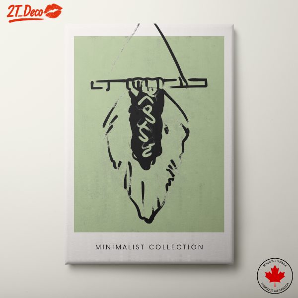 Minimalist Floral Artwork with Abstract Elements