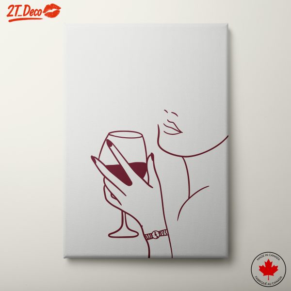 Stylish Contemporary Portrait of a Woman with Wine
