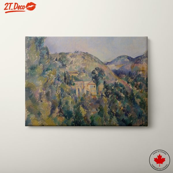 Vibrant Abstract Landscape with Hills and Trees