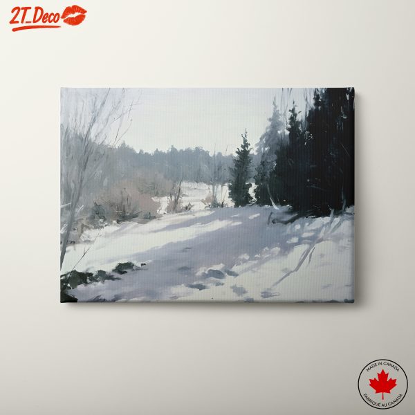 Abstract Winter Landscape in Soft Tones