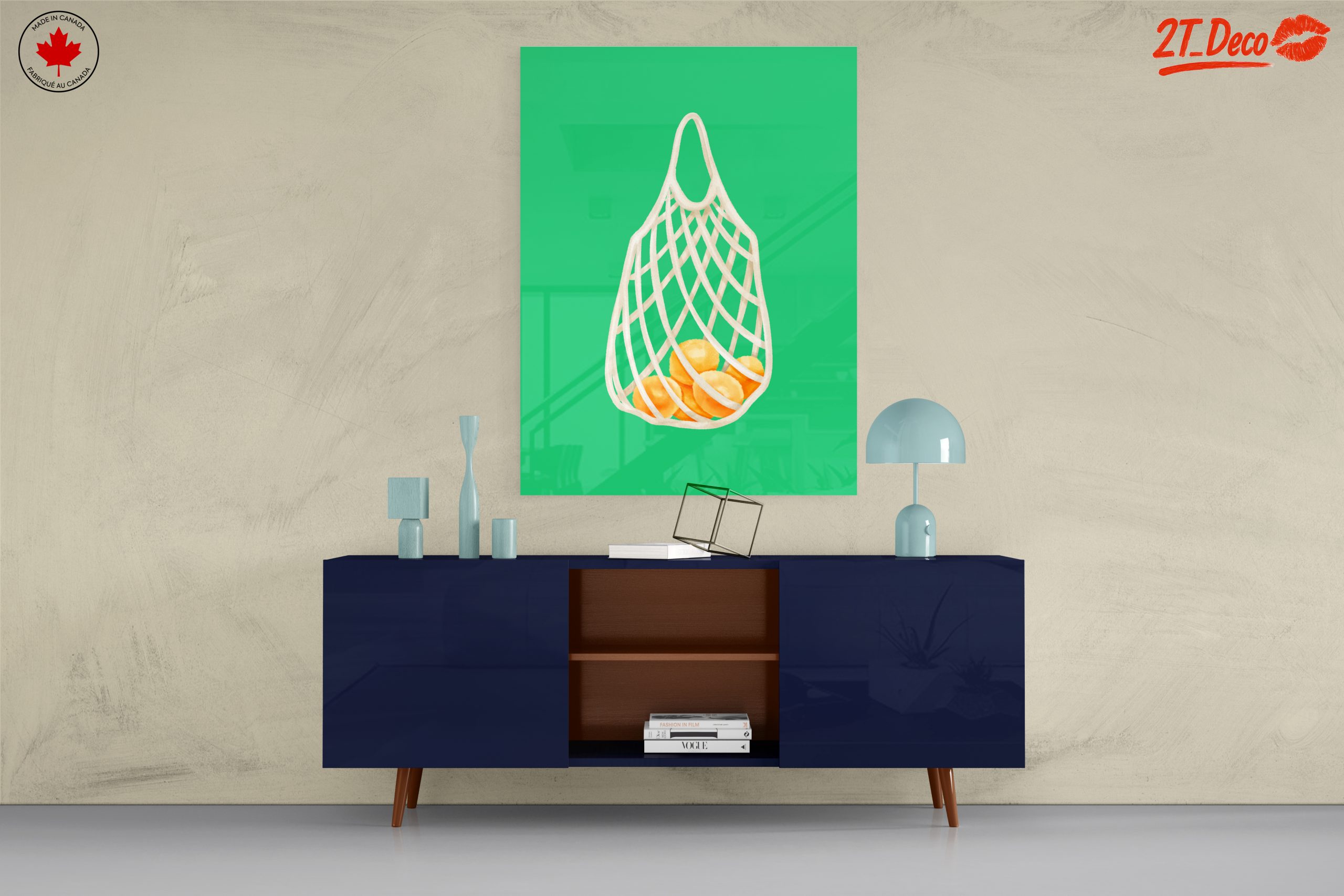 Whimsical Shopping Bag with Oranges Art - Image 8