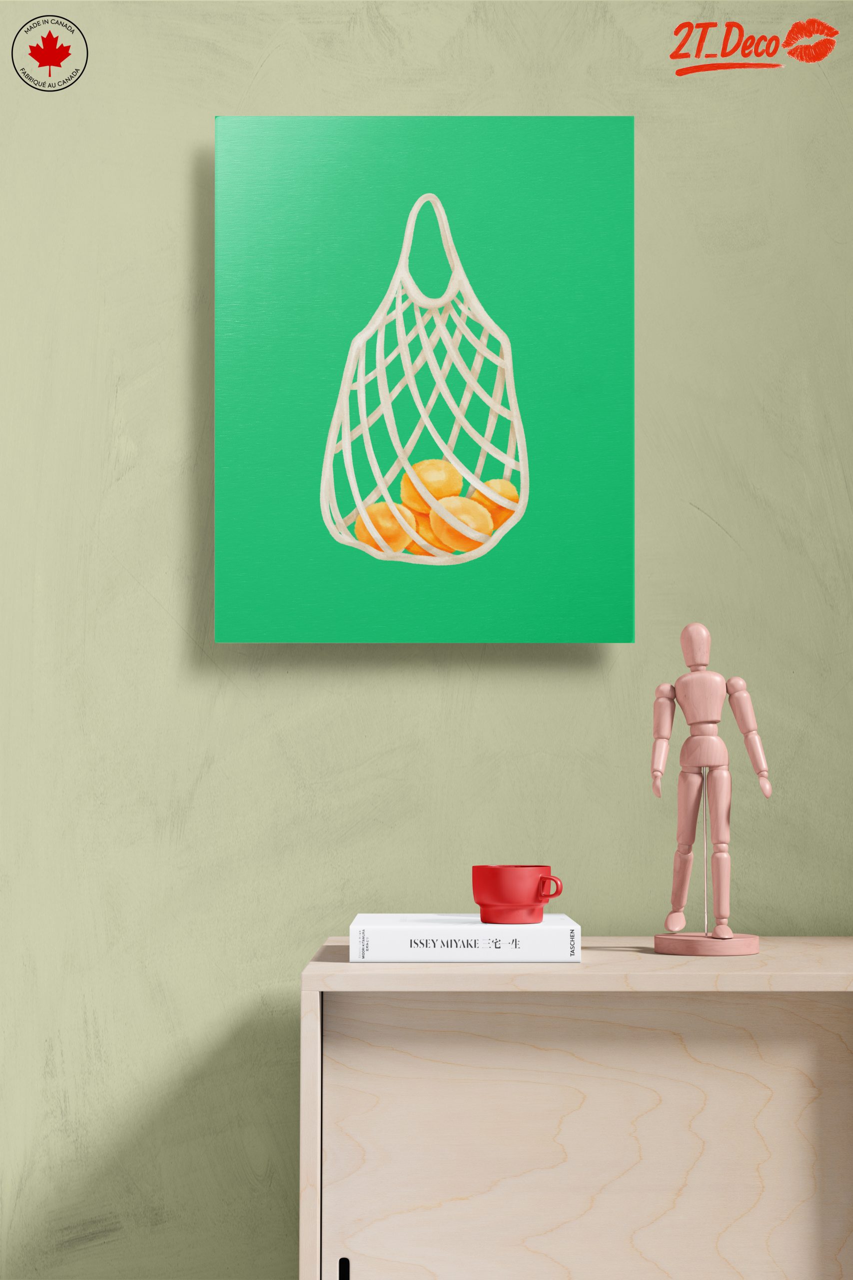 Whimsical Shopping Bag with Oranges Art - Image 14