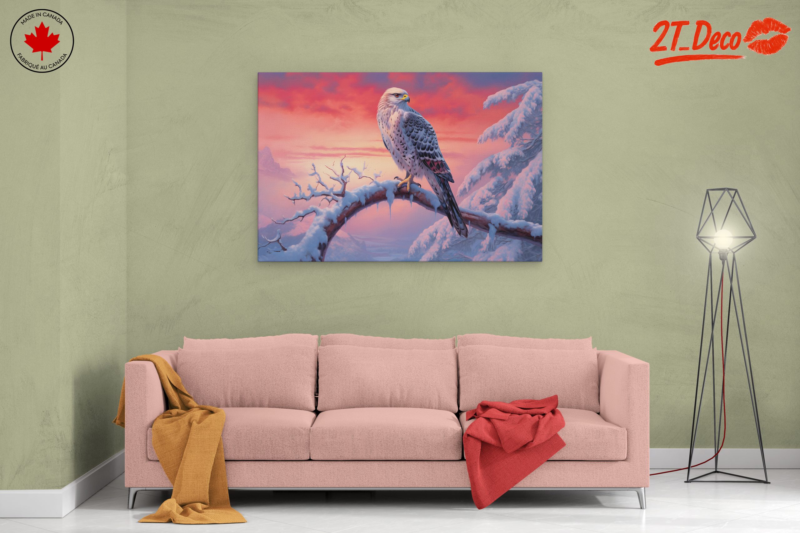 Ethereal Hawk in Snowy Landscape - Image 2