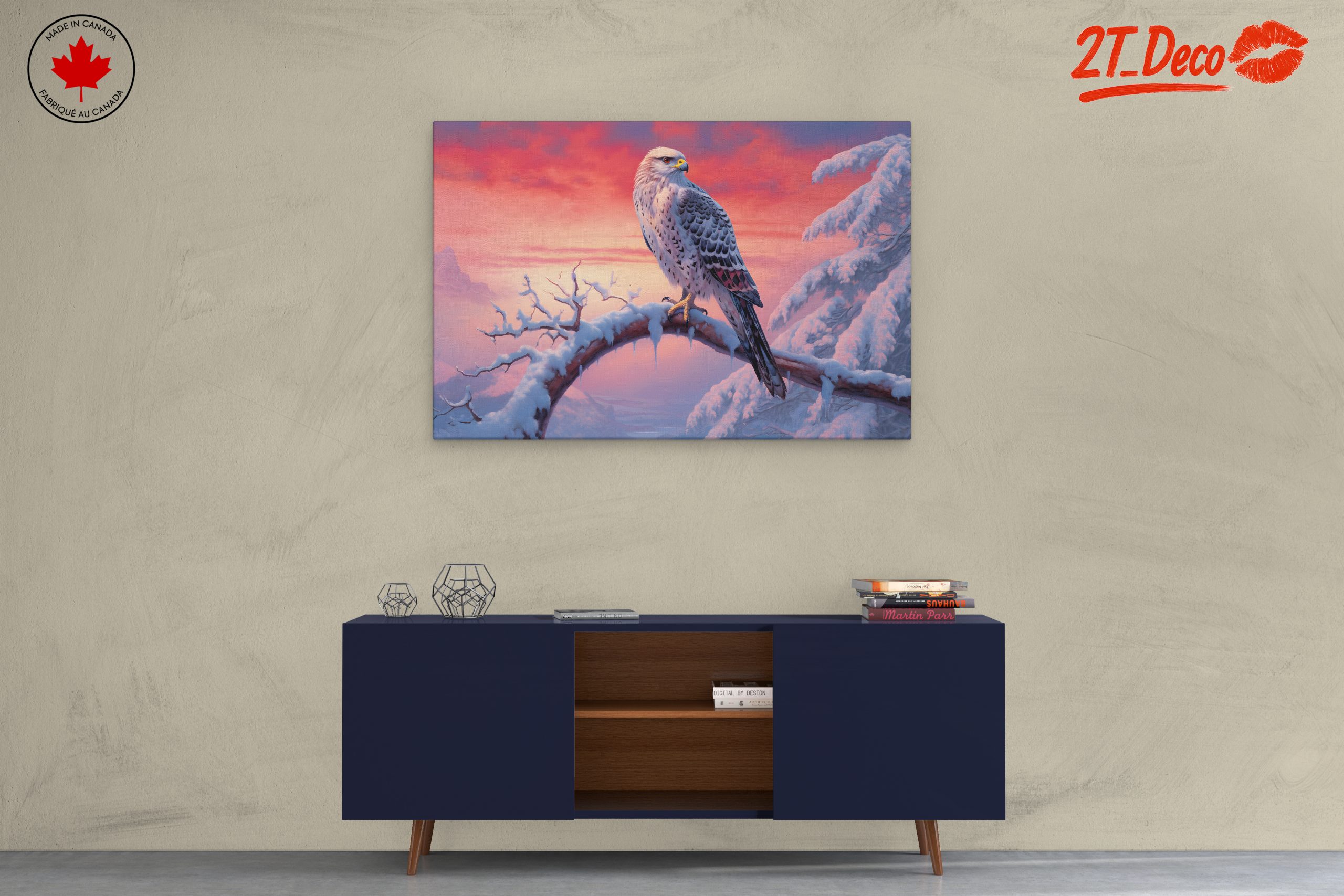 Ethereal Hawk in Snowy Landscape - Image 3