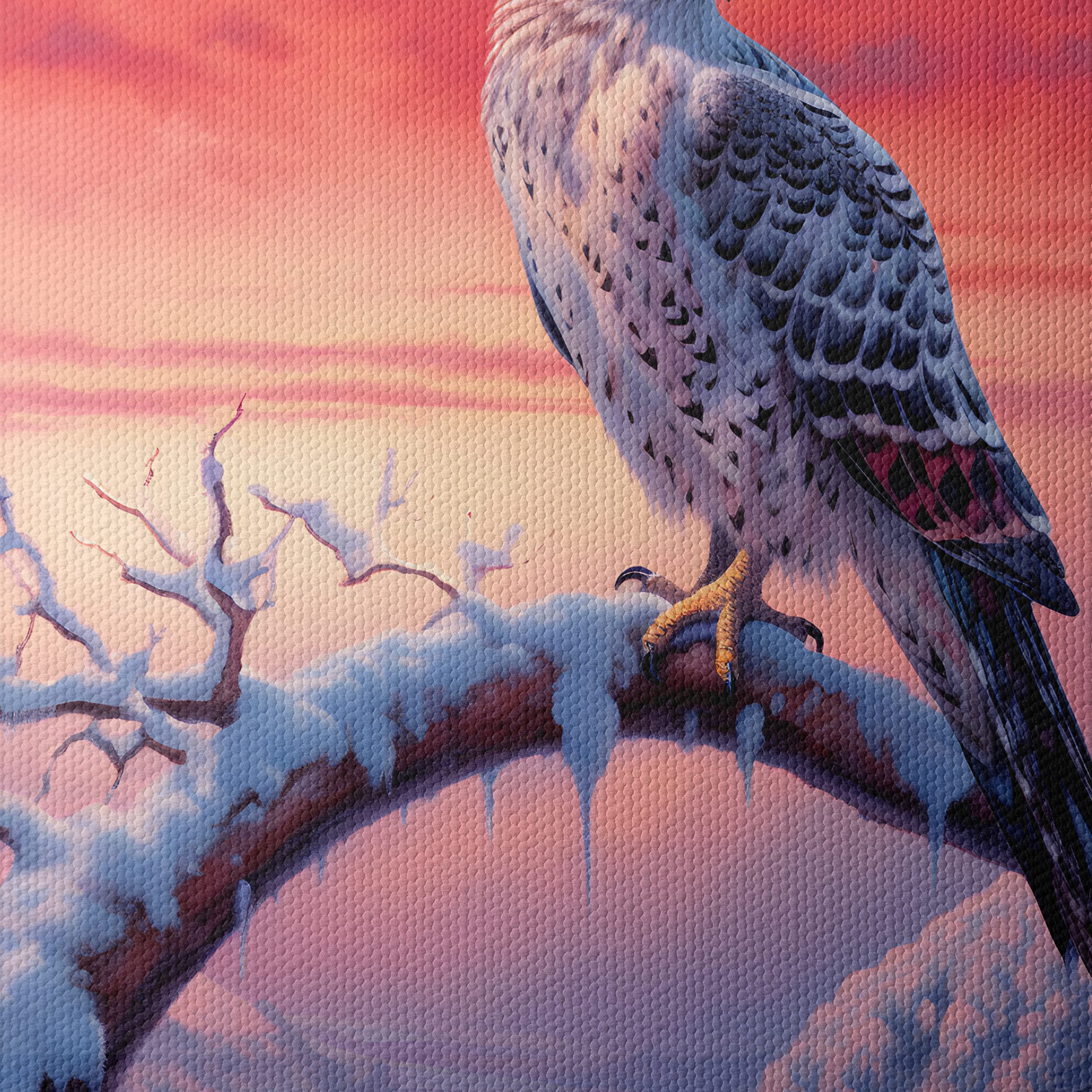 Ethereal Hawk in Snowy Landscape - Image 4
