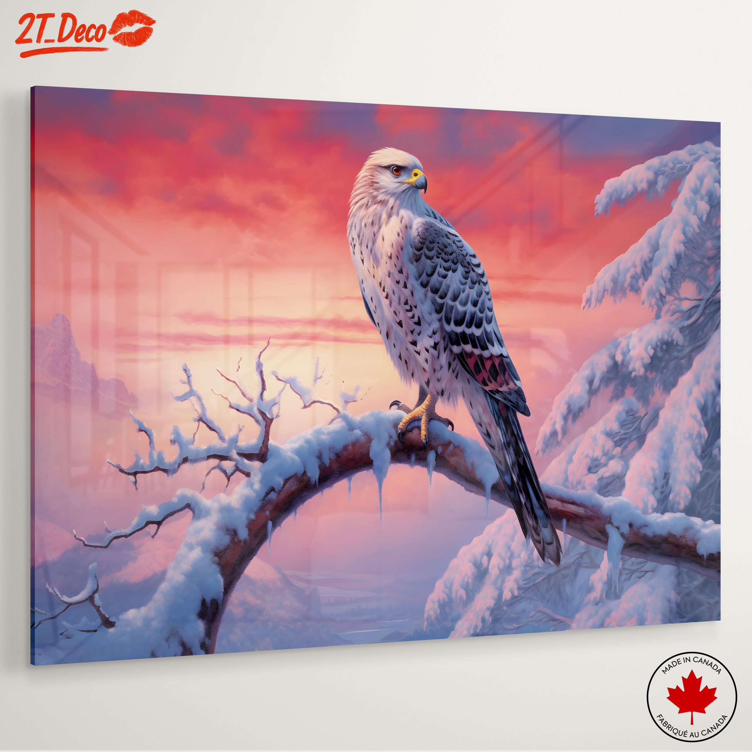 Ethereal Hawk in Snowy Landscape - Image 6