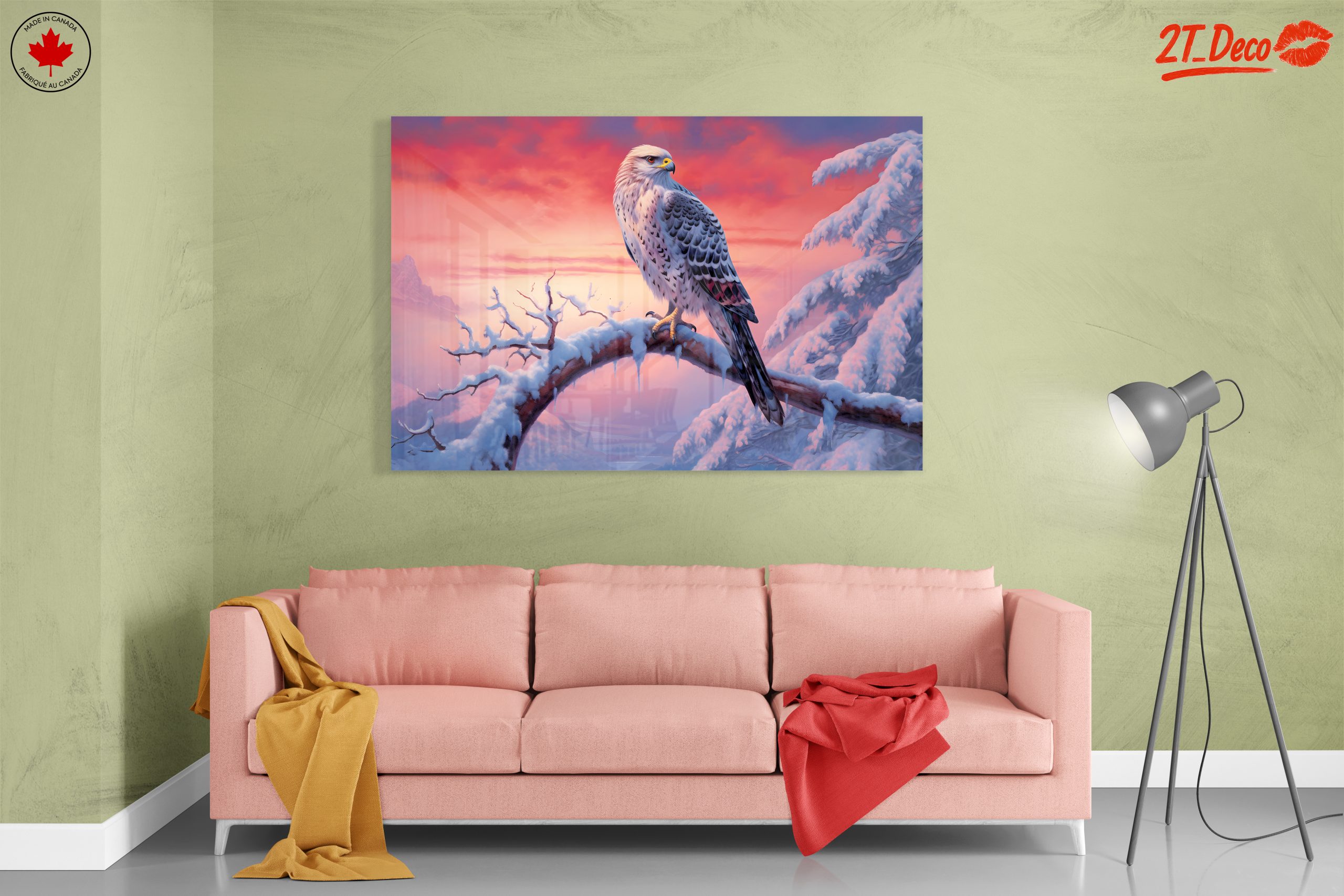 Ethereal Hawk in Snowy Landscape - Image 7