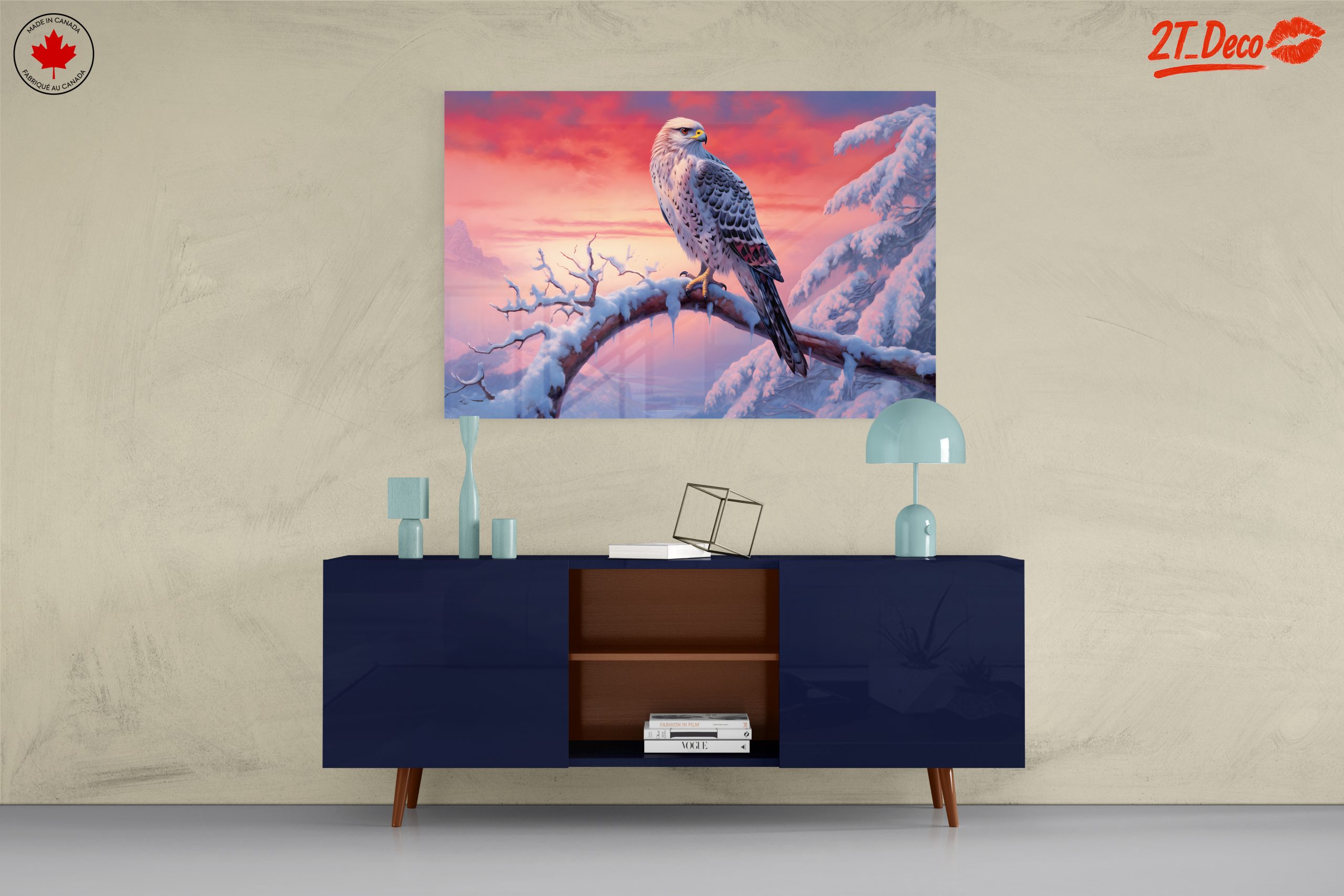 Ethereal Hawk in Snowy Landscape - Image 8