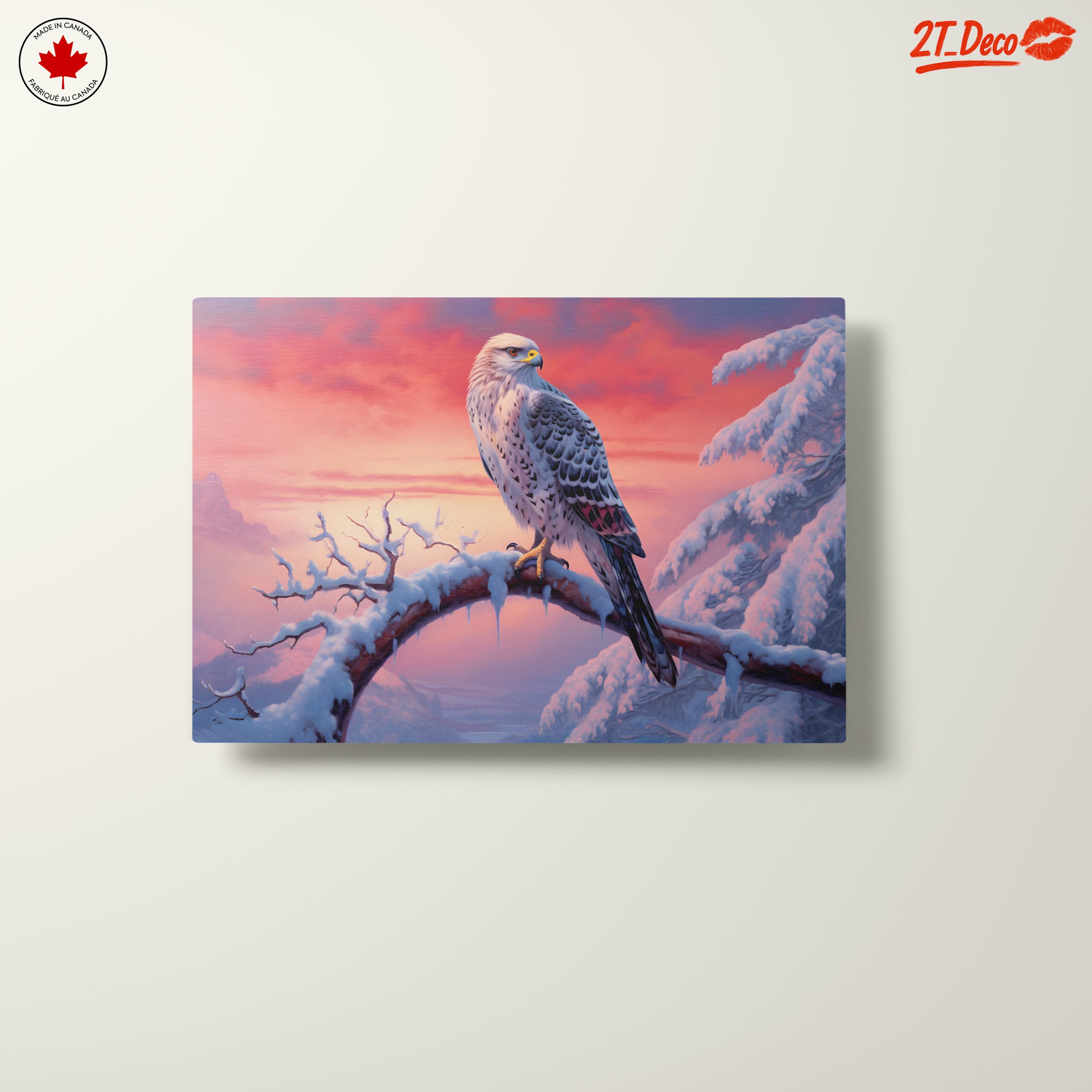 Ethereal Hawk in Snowy Landscape - Image 10