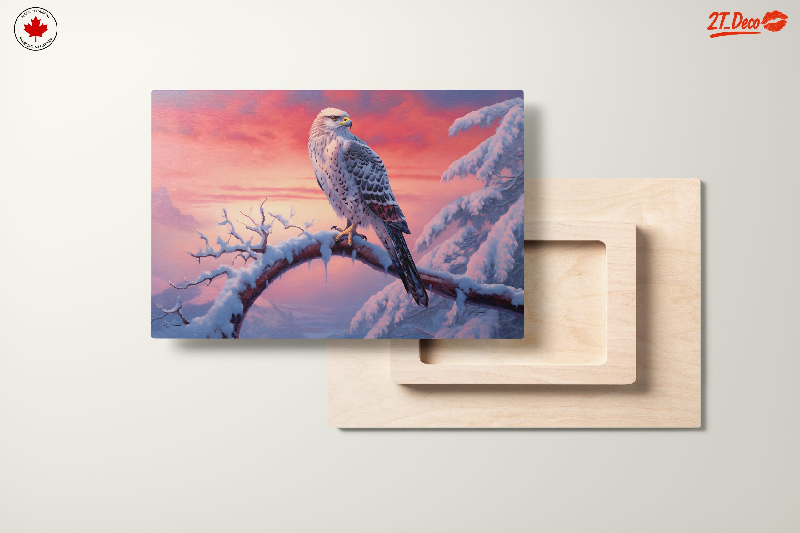 Ethereal Hawk in Snowy Landscape - Image 11