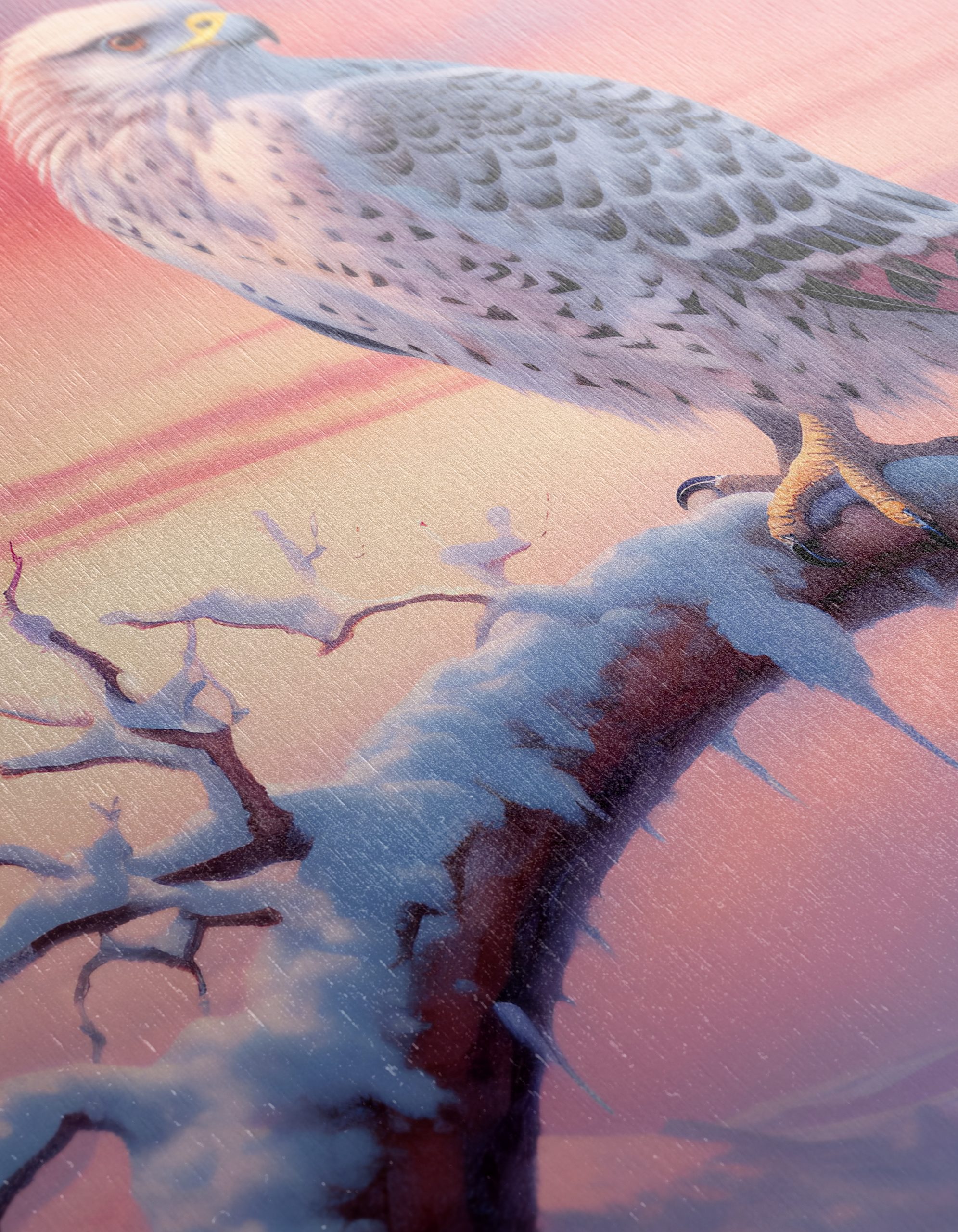 Ethereal Hawk in Snowy Landscape - Image 12