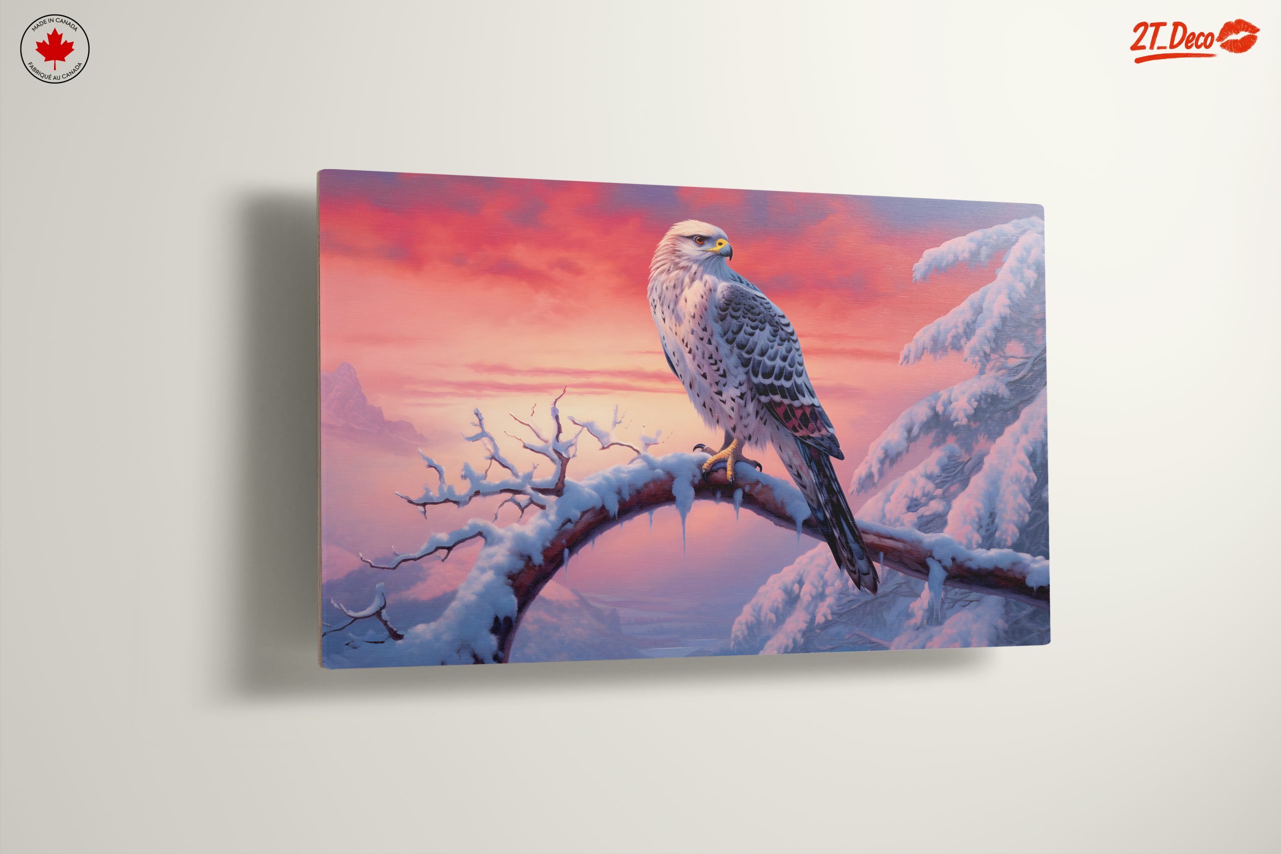 Ethereal Hawk in Snowy Landscape - Image 13