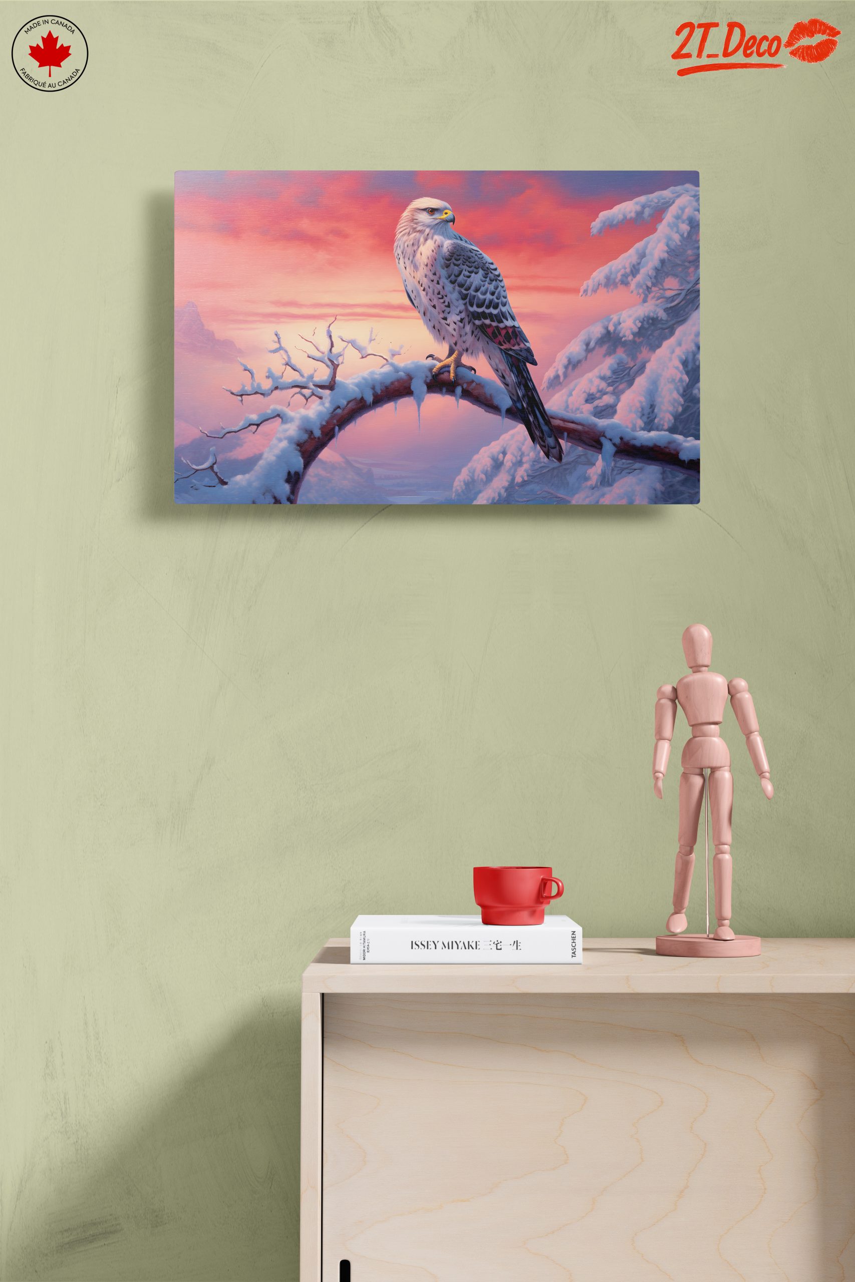 Ethereal Hawk in Snowy Landscape - Image 14