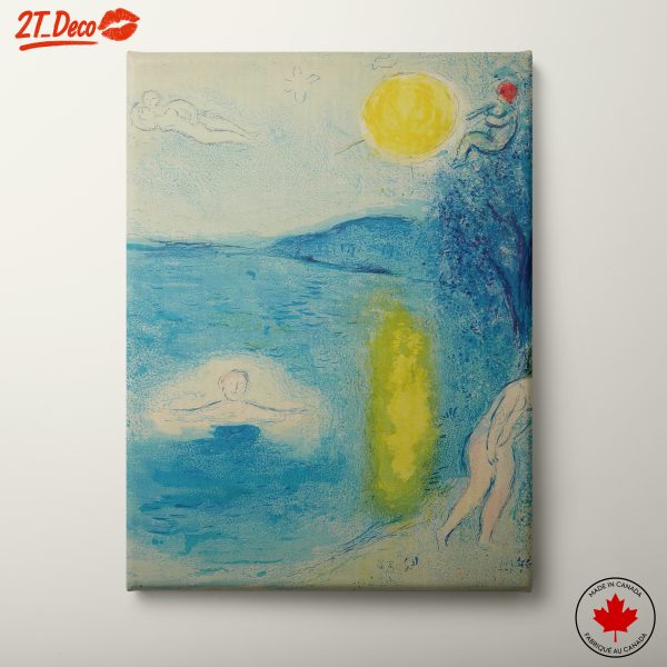 Abstract Contemporary Figure Art with a Sunny Landscape