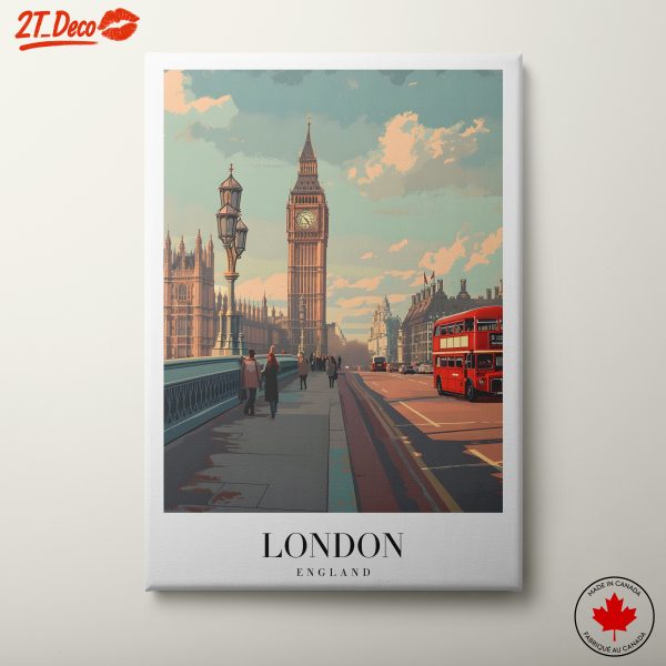 London Big Ben and Red Bus Scene