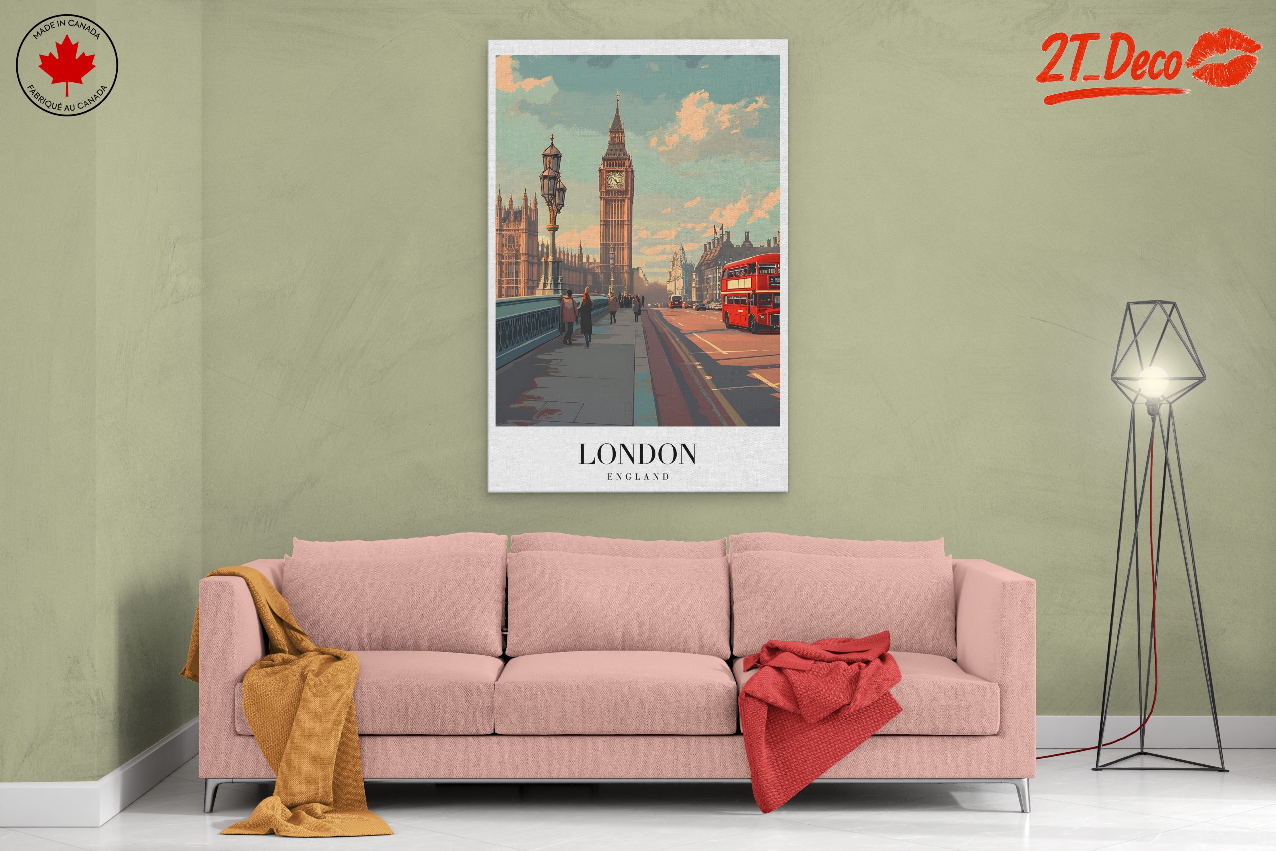 London Big Ben and Red Bus Scene - Image 2