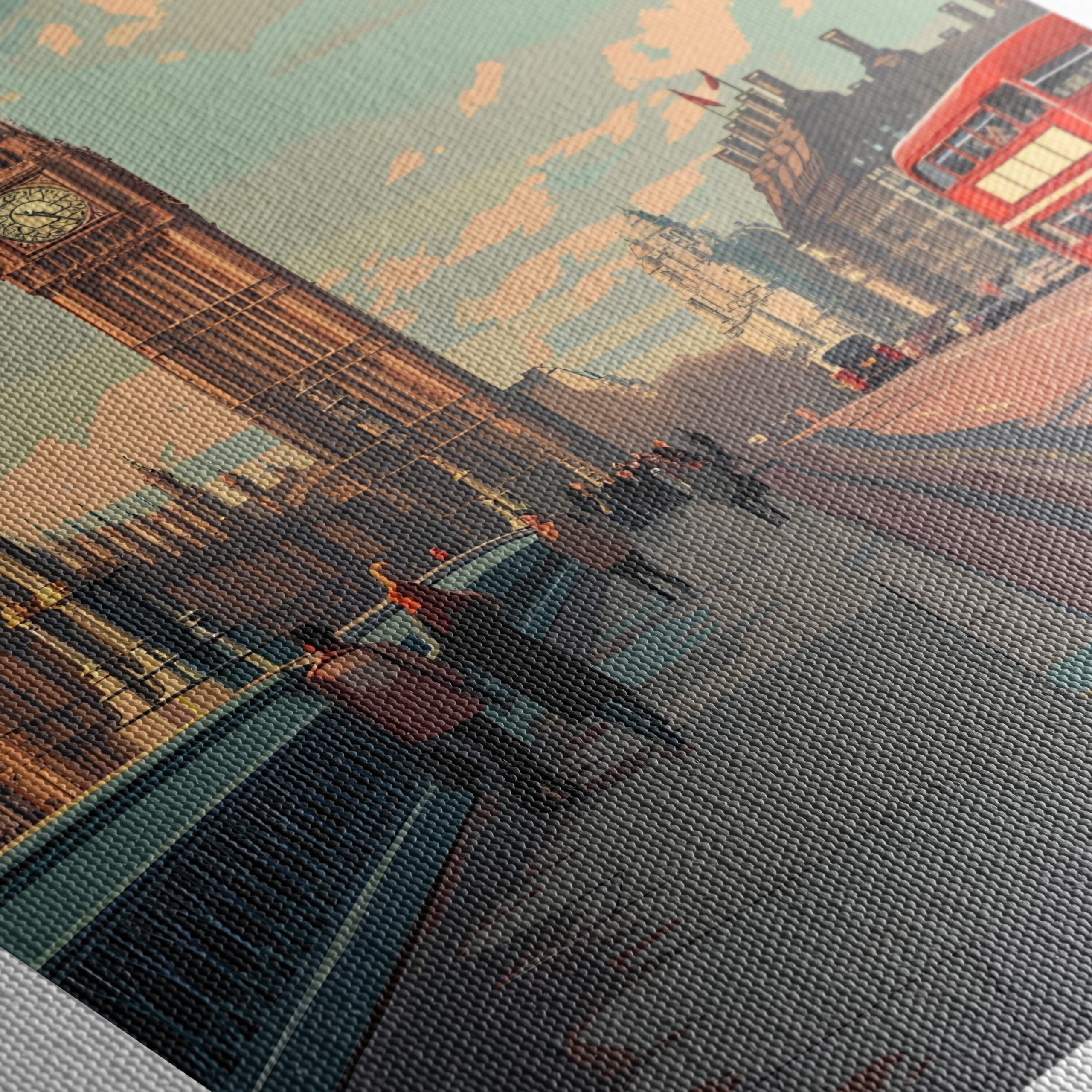 London Big Ben and Red Bus Scene - Image 5