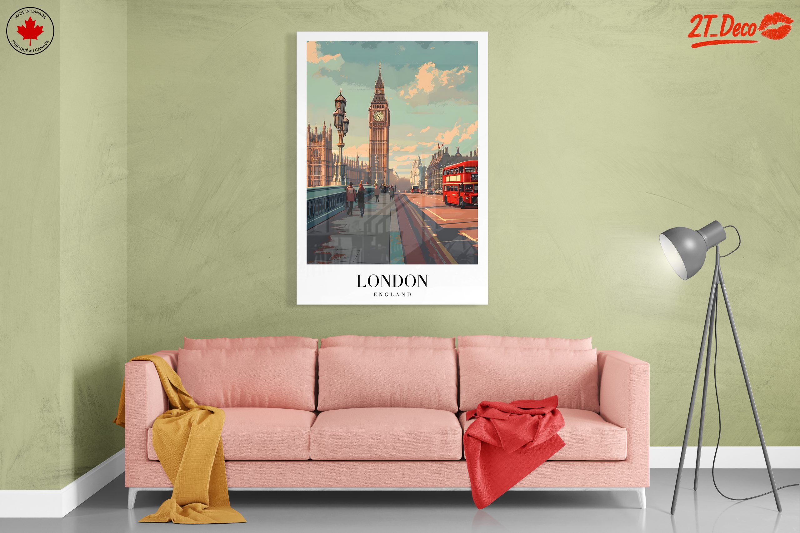 London Big Ben and Red Bus Scene - Image 7