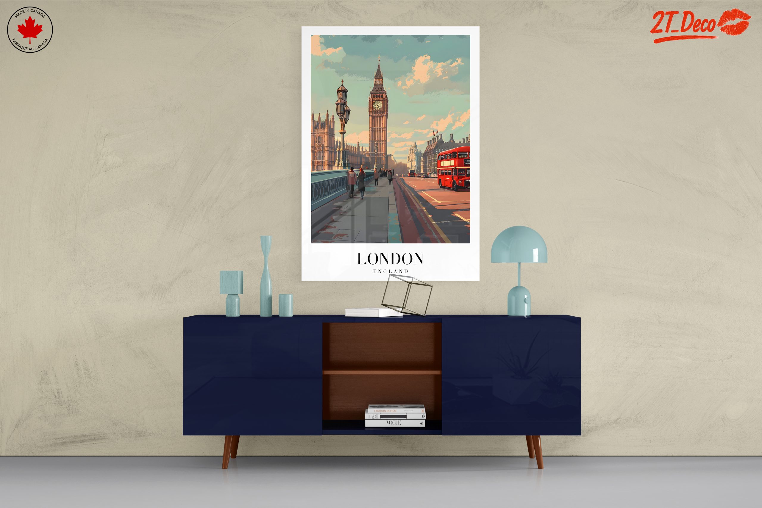London Big Ben and Red Bus Scene - Image 8