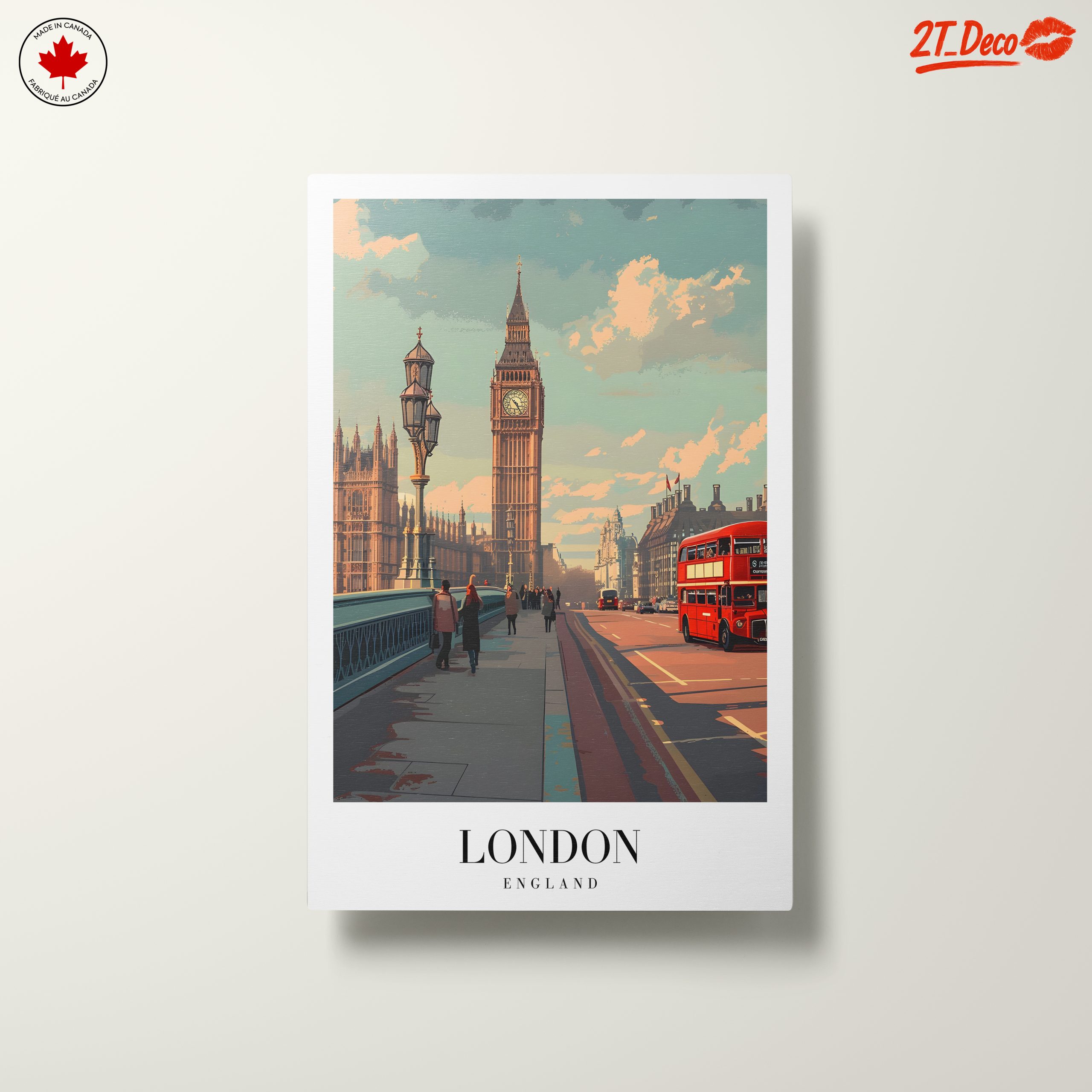London Big Ben and Red Bus Scene - Image 10