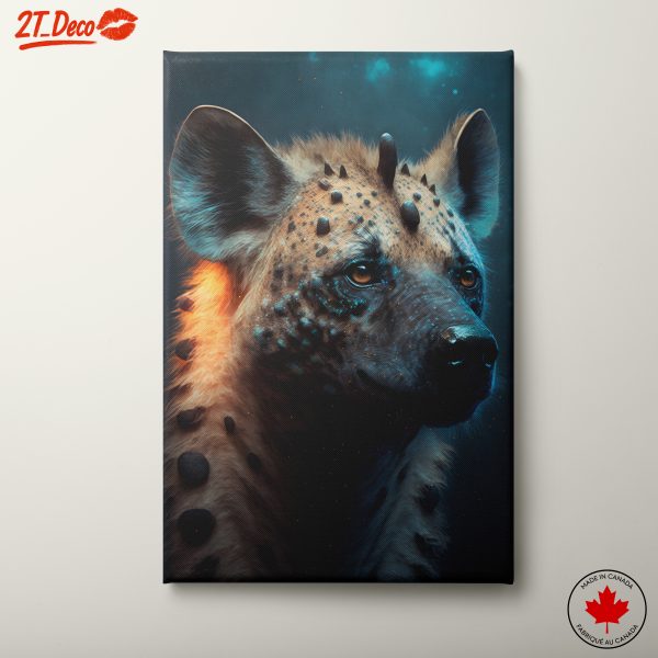 Stylized Hyena Artwork with Artistic Flair