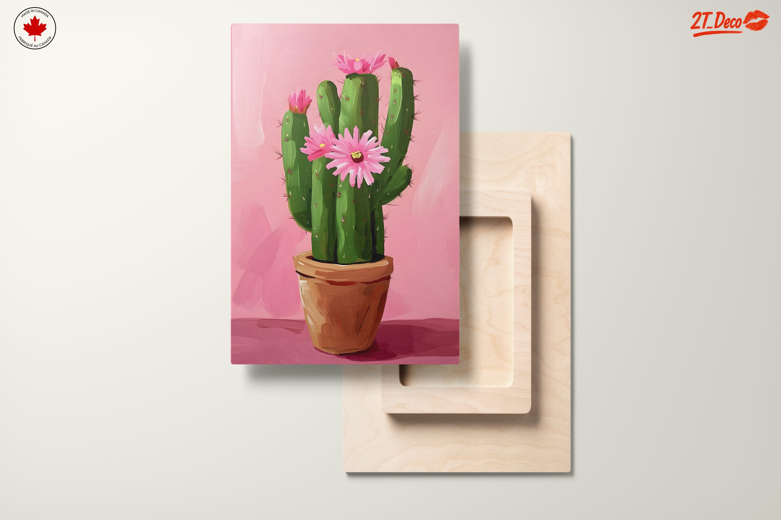 Vibrant Cactus with Pink Flowers - Image 11