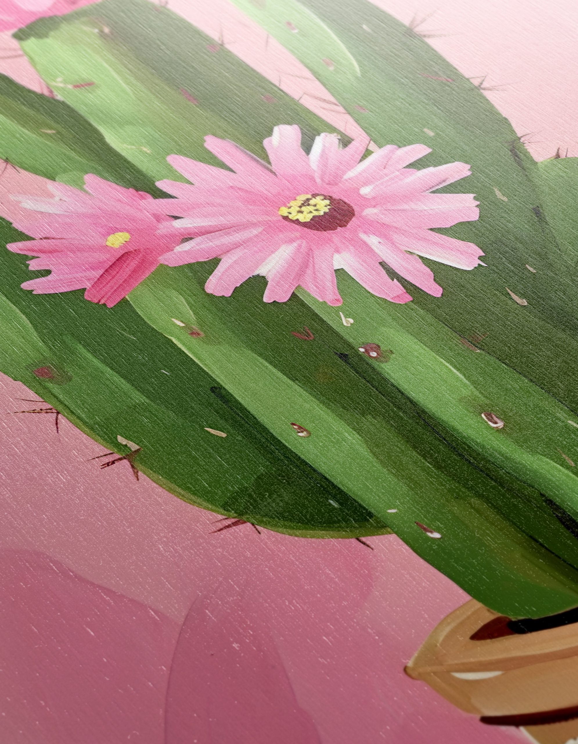 Vibrant Cactus with Pink Flowers - Image 12