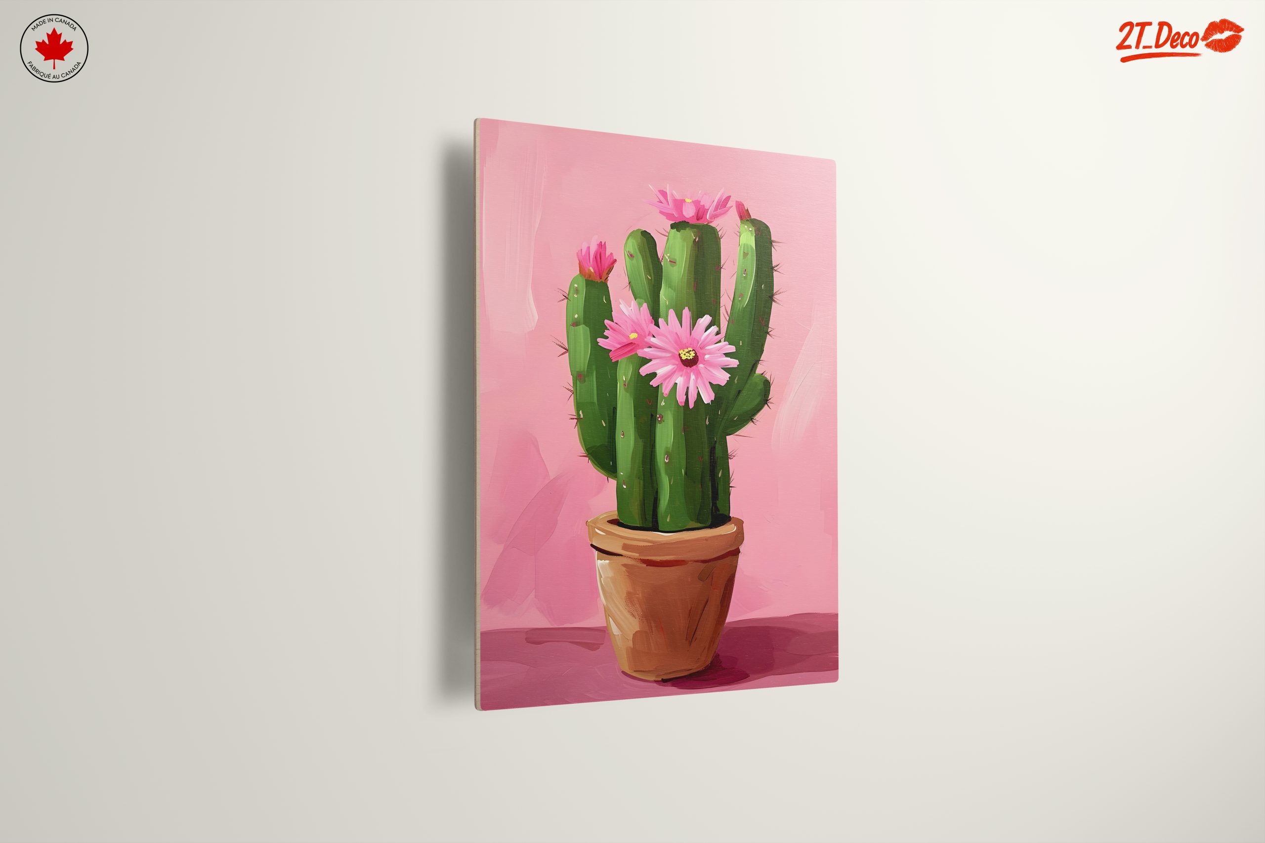 Vibrant Cactus with Pink Flowers - Image 13
