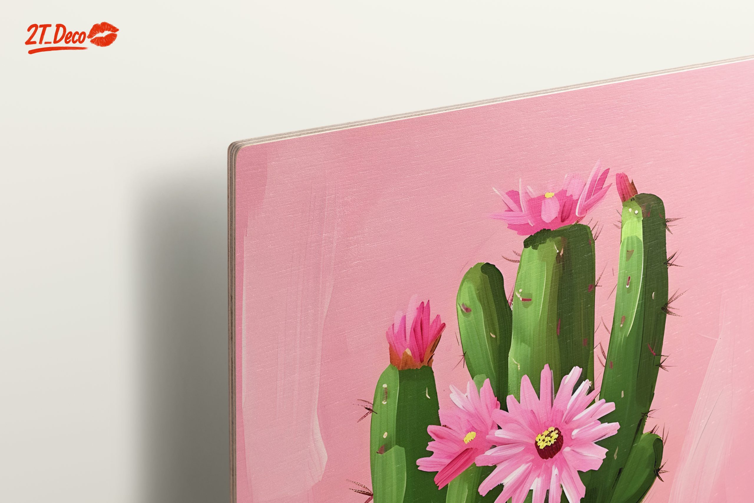 Vibrant Cactus with Pink Flowers - Image 15