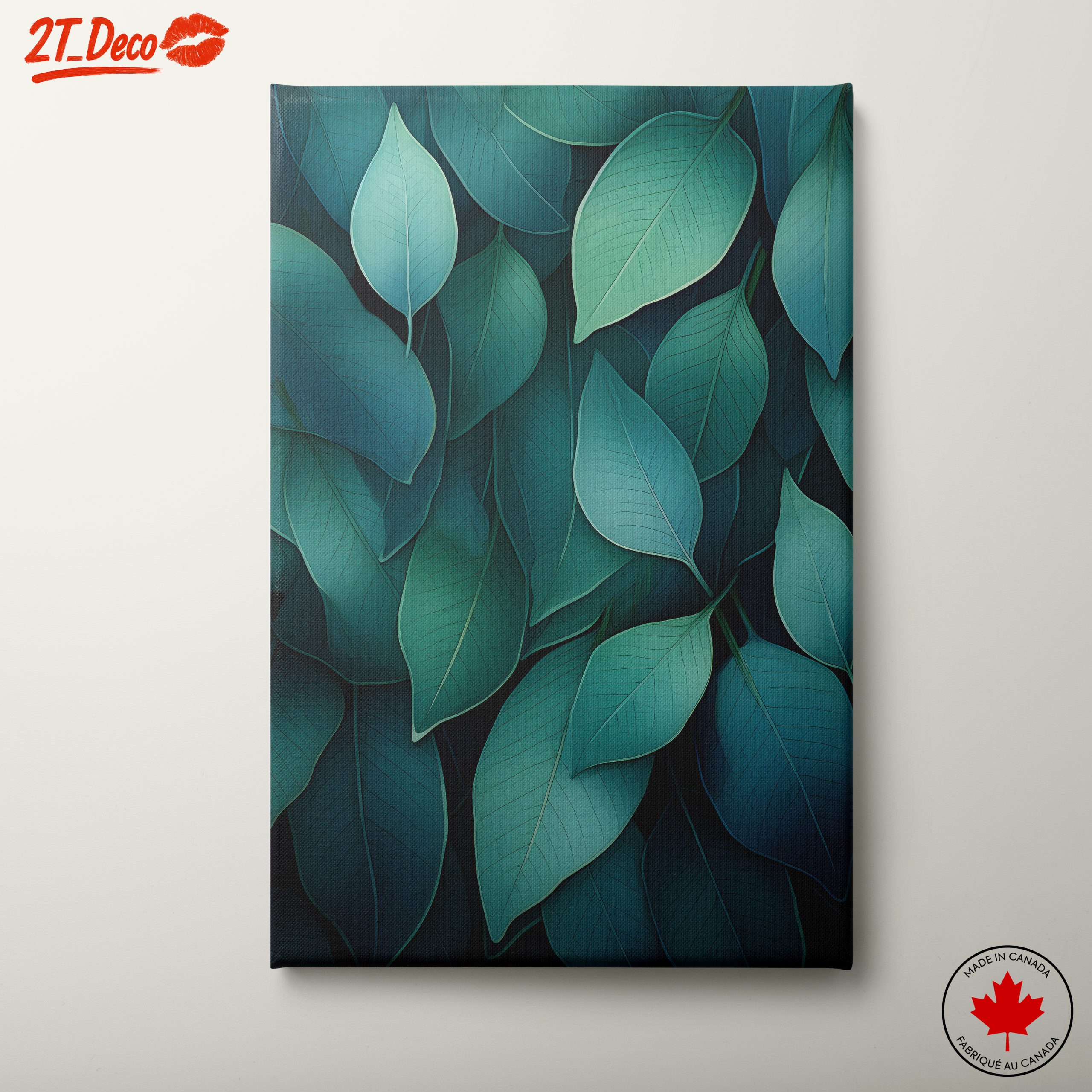 Lush Green Botanical Leaf Art