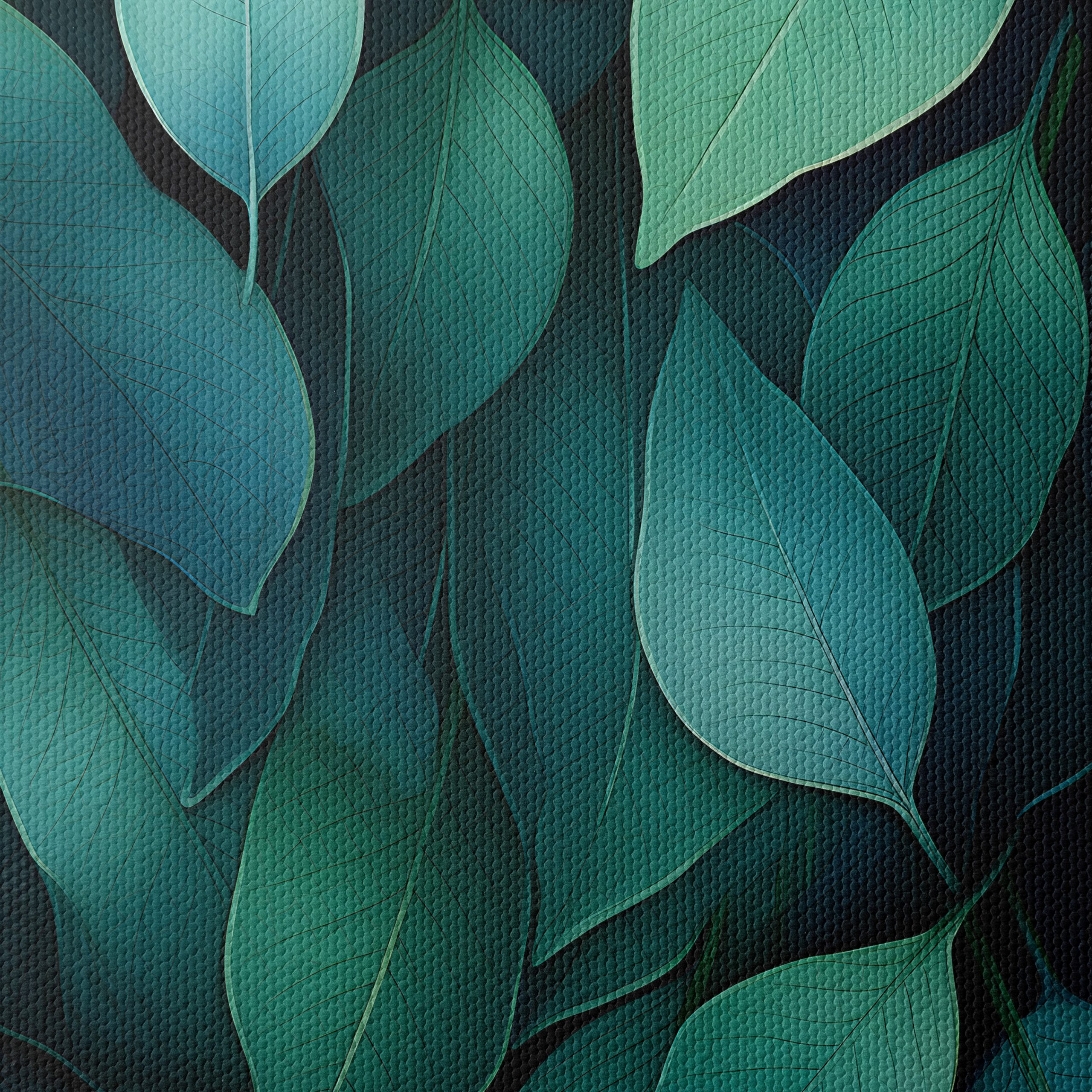 Lush Green Botanical Leaf Art - Image 4