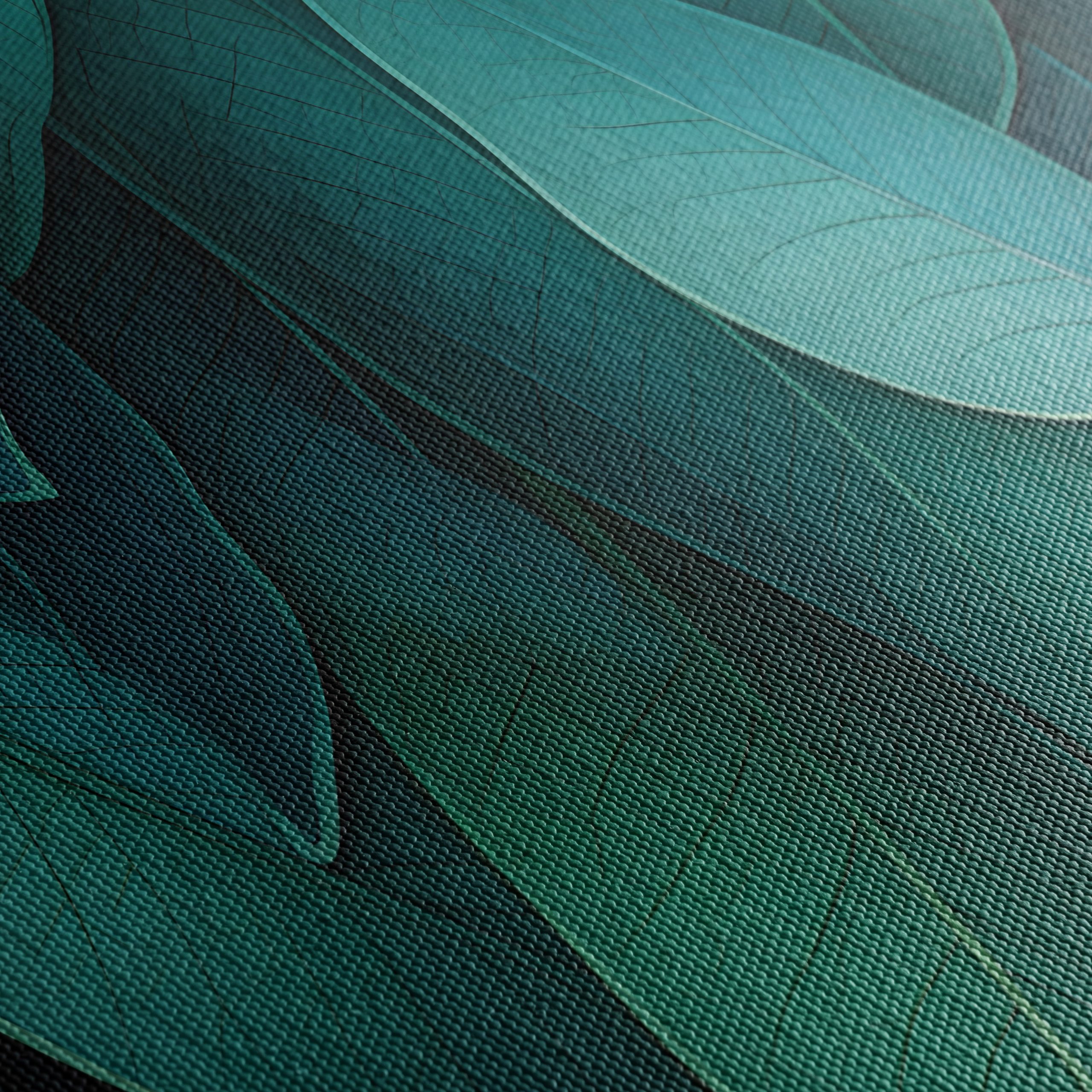 Lush Green Botanical Leaf Art - Image 5